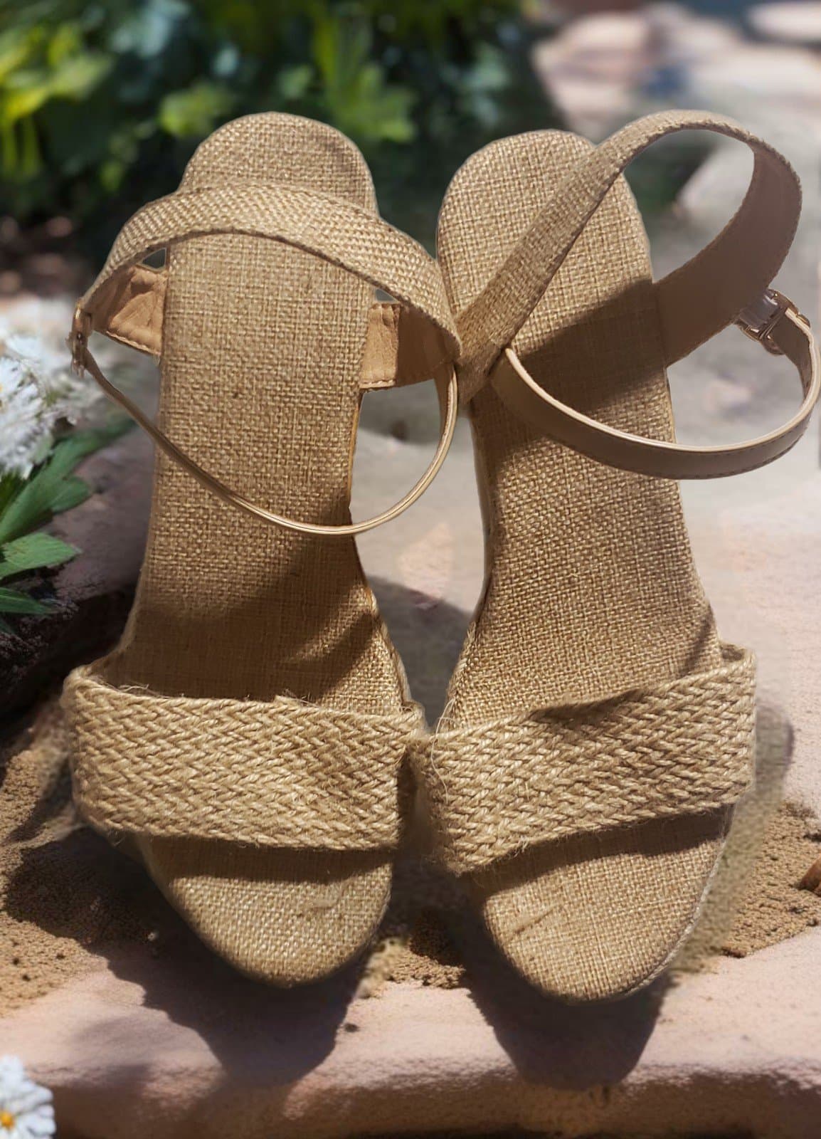 Women's Open Toe Platform Sandals Comfort Strappy Ankle Warp Buckle Wedge - Image 1