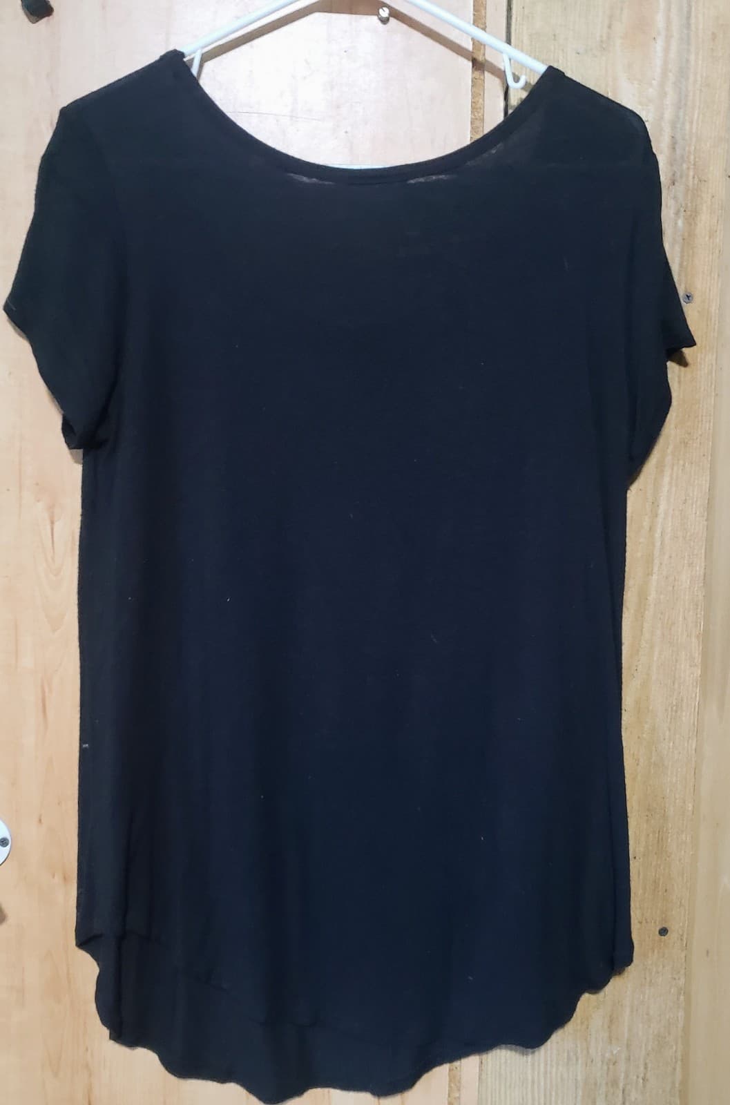 Face Kisses Women’s “FAITH” Black Short Sleeve Top Large - Thumbnail 2