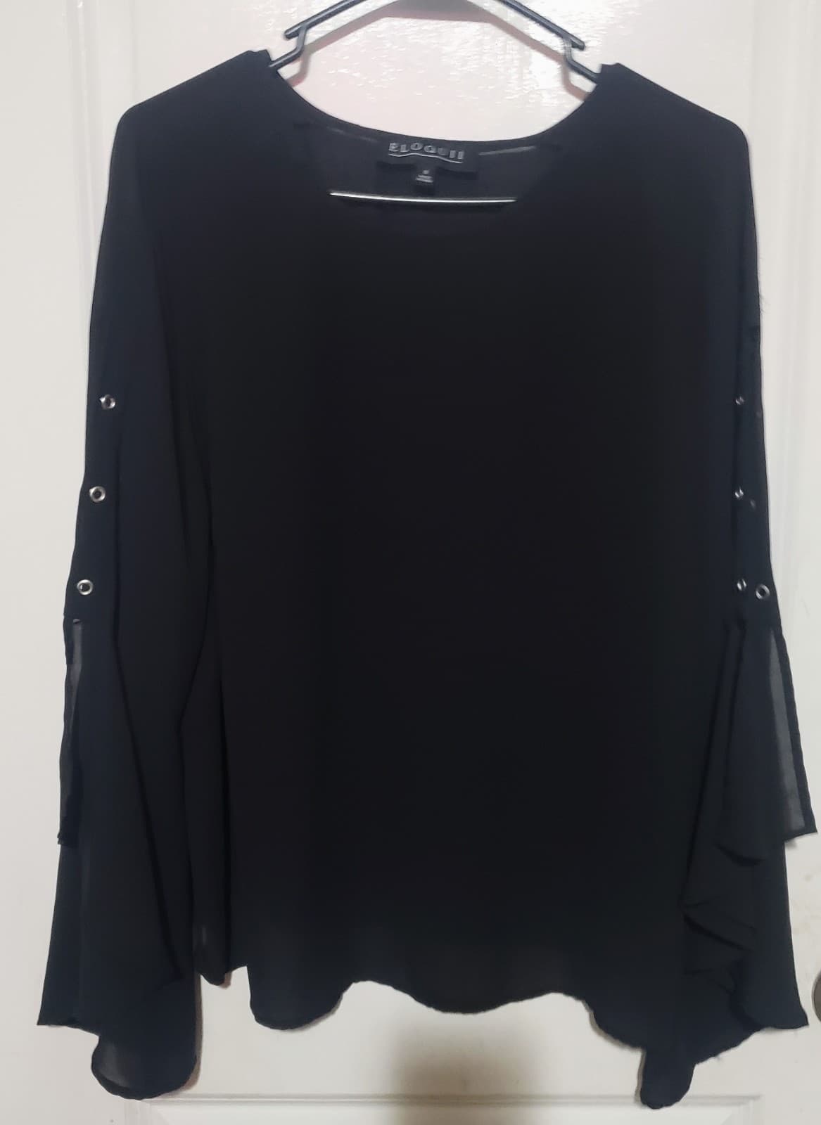 Eloquii Black Bell Sleeve Top size 24 - Image 1
