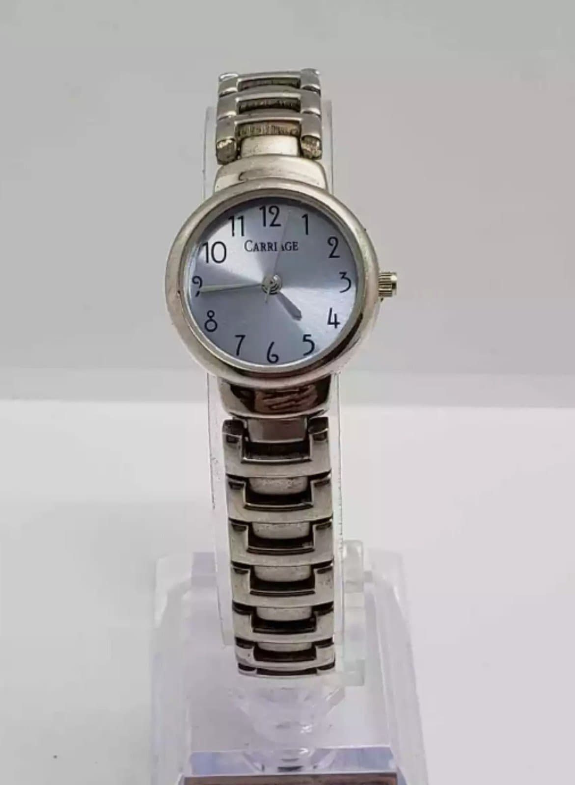 Carriage by Timex women's watch. Blue face with silver band - Image 1