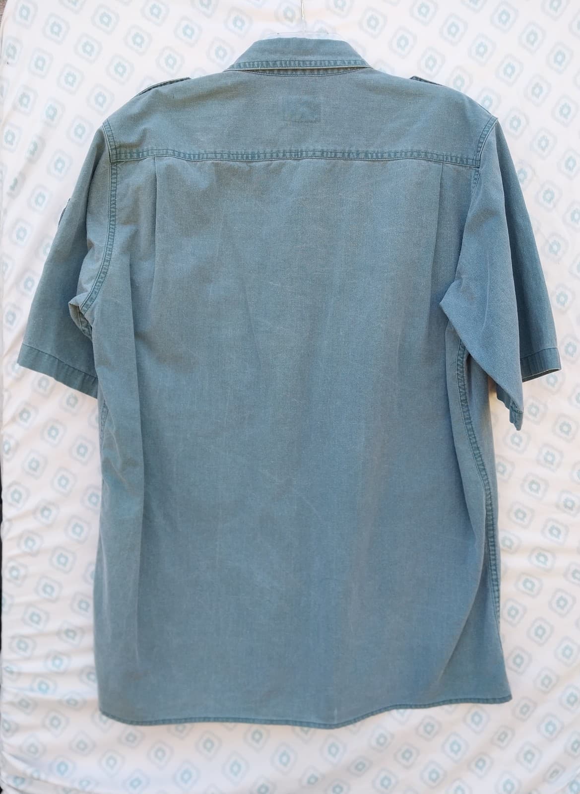 Vintage Cabelas Field Shirt Green Men's Large Hunting Short Sleeve Travel - Thumbnail 3