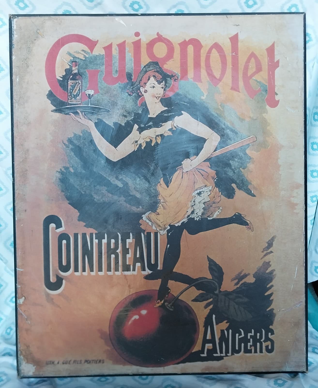 Guignolet Cointreau Angers Picture. Era 1875. Size 20"x16" - Image 1