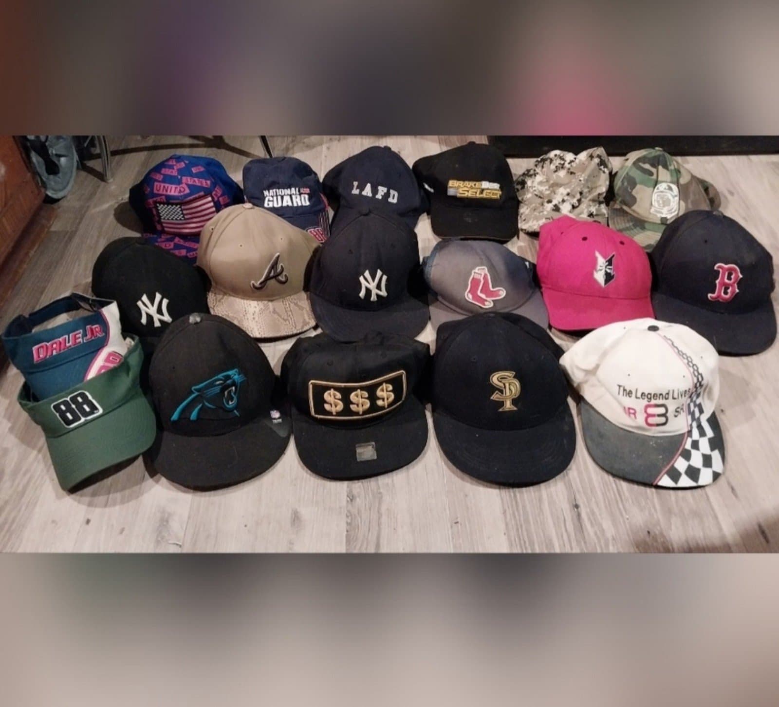 Assorted hats. MLB, NFL, Nascar, and others - Image 1