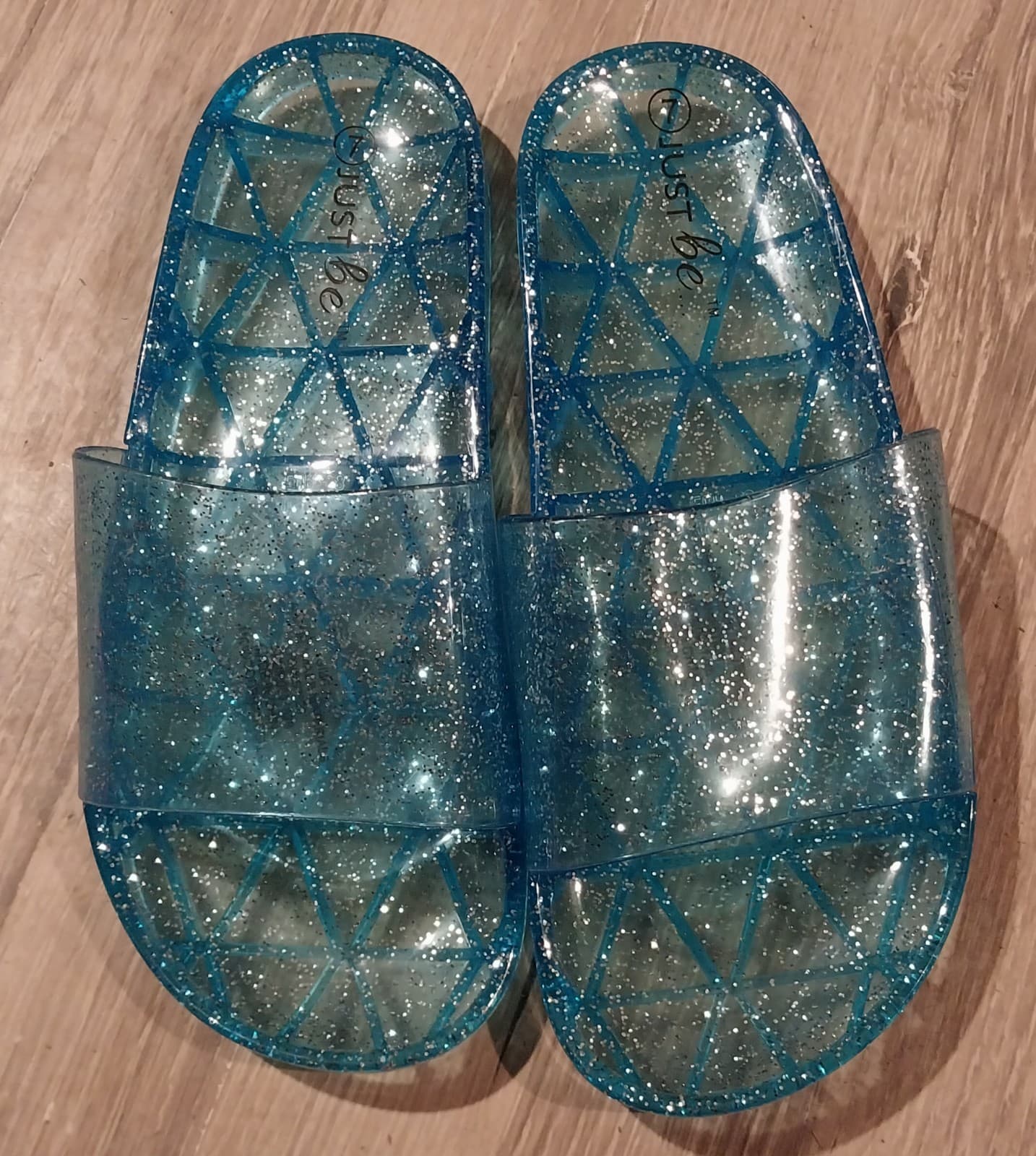 Just Be JB. Jelly Glitter Sandals in Blue Women's Size 7 - Image 1