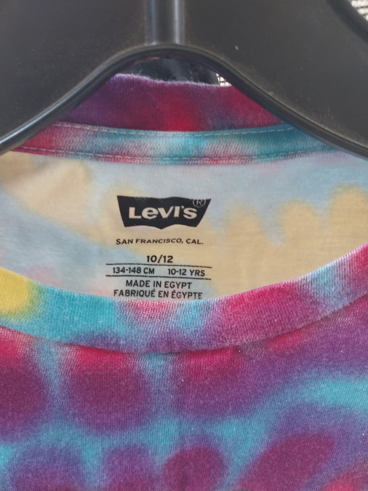 LEVI'S Tie Dye bar logo T-shirt-NEW-tagless Spiral Swirl classic tee Levis Jeans - Thumbnail 2
