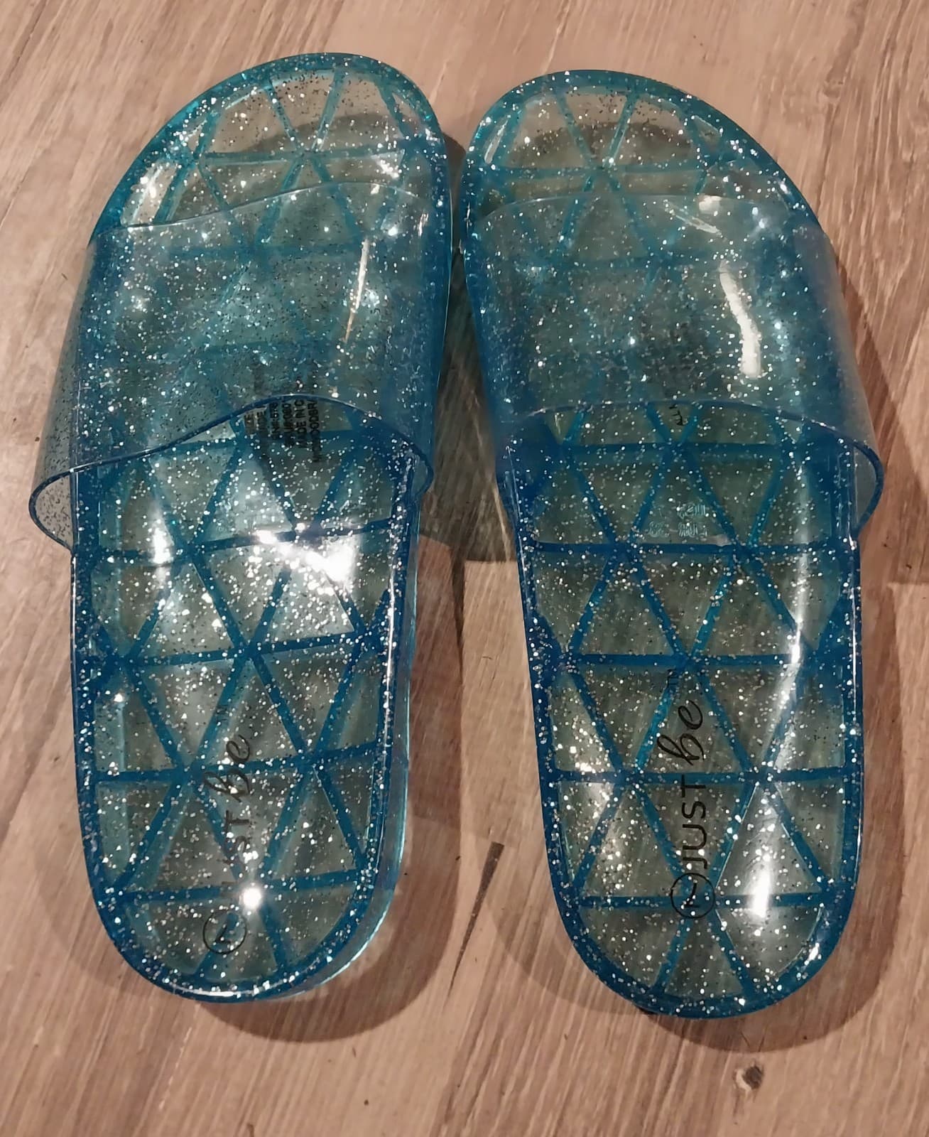 Just Be JB. Jelly Glitter Sandals in Blue Women's Size 7 - Thumbnail 2