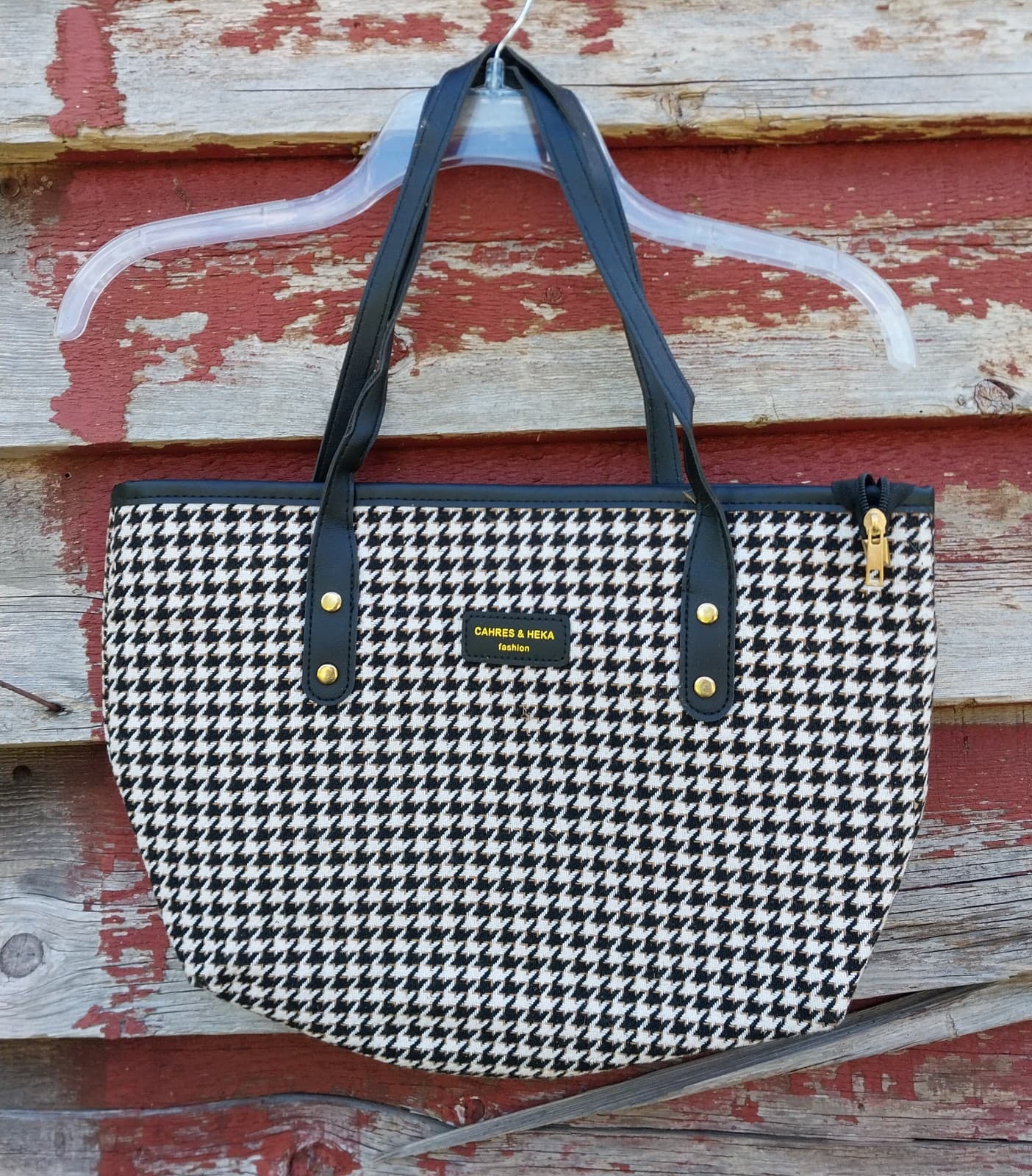 Cahres & Heka Tote Bag. Black & White - Image 1