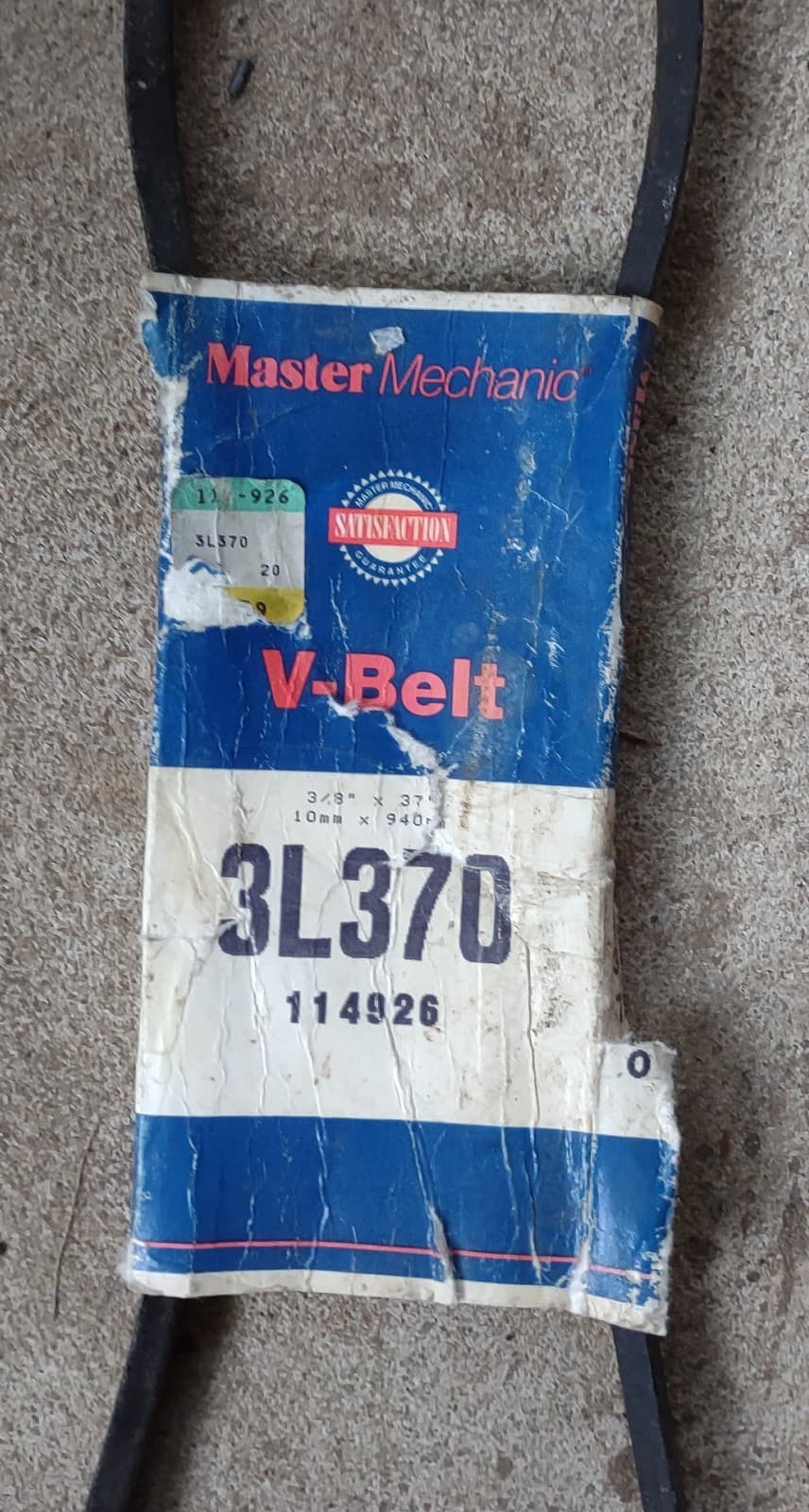 Master Mechanic 3L370 V-Belt, 114926 - Image 1