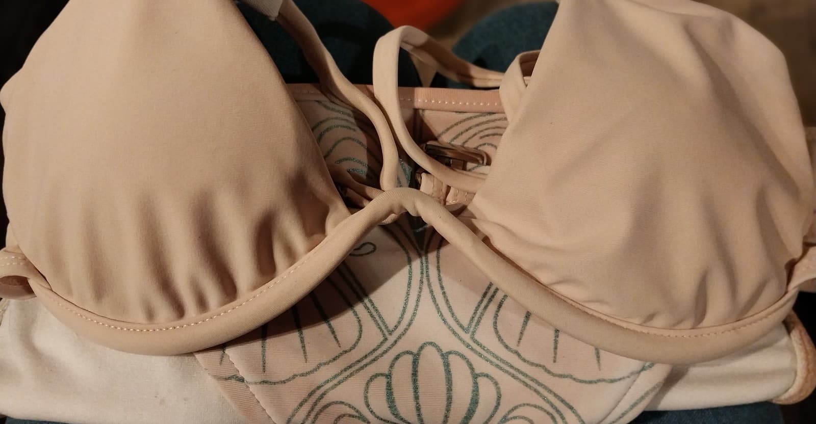 Pink & Teal Colored Bikini - Thumbnail 7