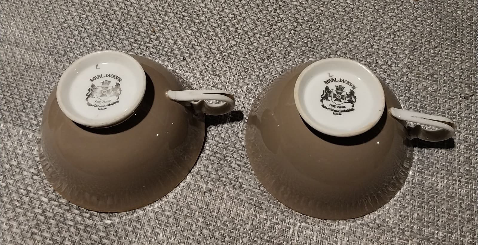 2 Royal Jackson Fine China Tea Cups Vogue Ceramic Industries - Thumbnail 2