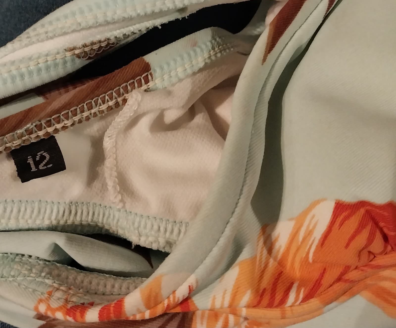 Leilani Baby Blue Floral Bikini. Top Is Size 12. Bottoms Size 10 - Thumbnail 4