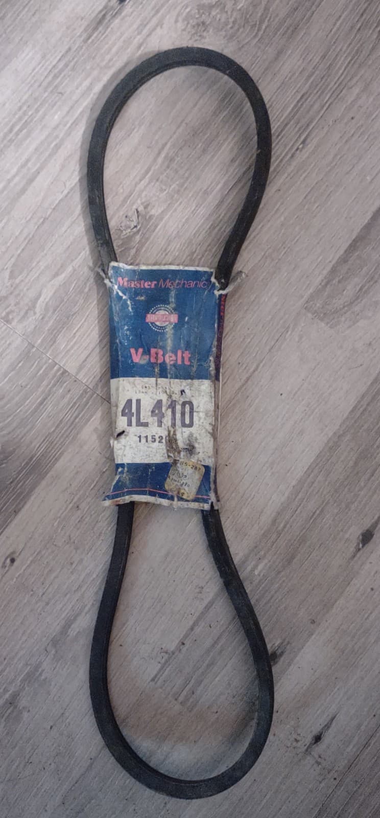 4L410 Master Mechanic Black Wrapped V-Belt 1/2" x 41" - Image 1