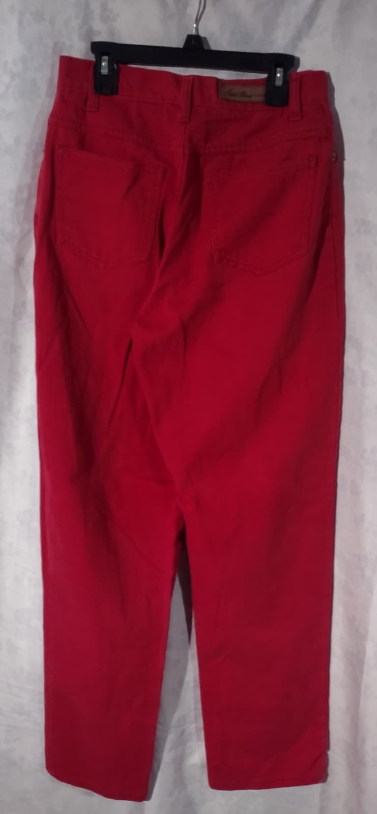 Vintage Bill Blass Jeanswear Easy Fit 90s Red / Maroon High Rise Jeans Size 4P - Thumbnail 3