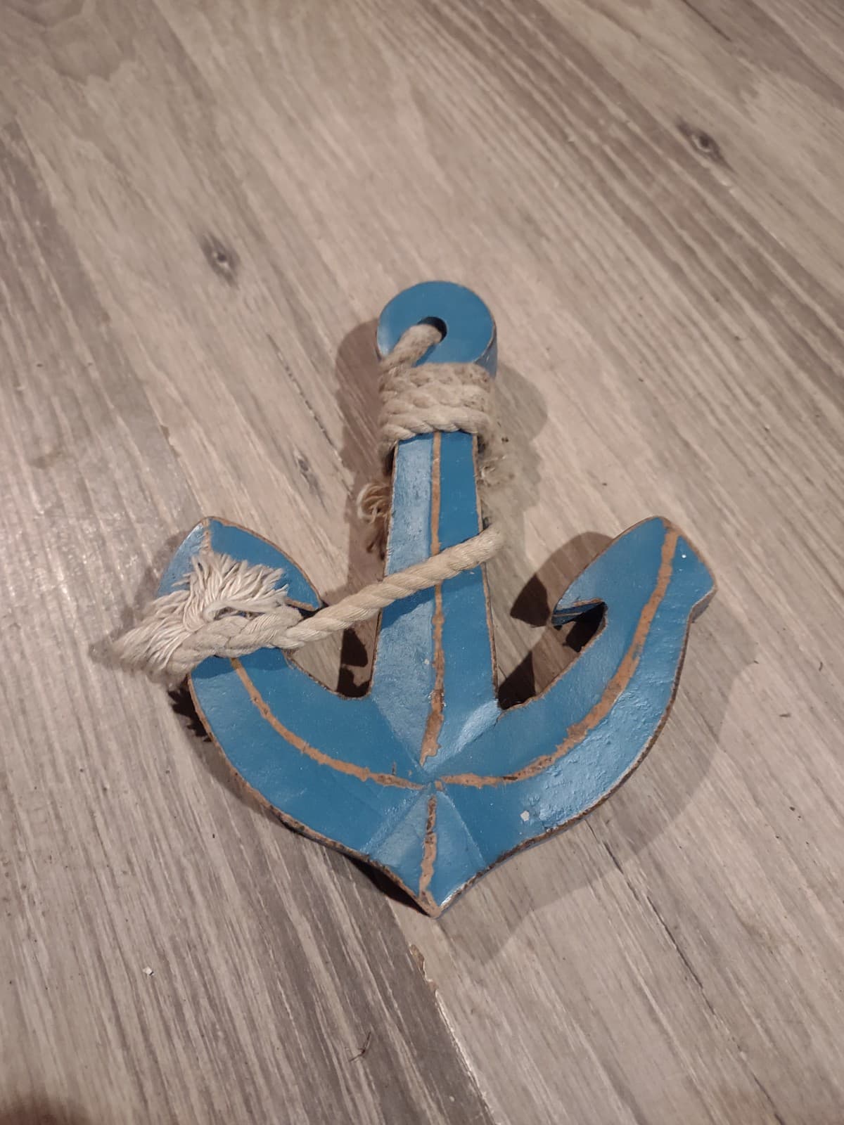 Wooden Anchor Wall Decor. 6" - Image 1