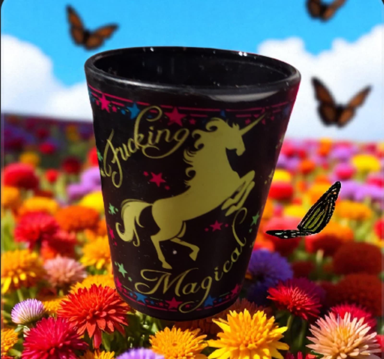 "Magical" Unicorn Shot Glass. 2.5" Height - Image 1