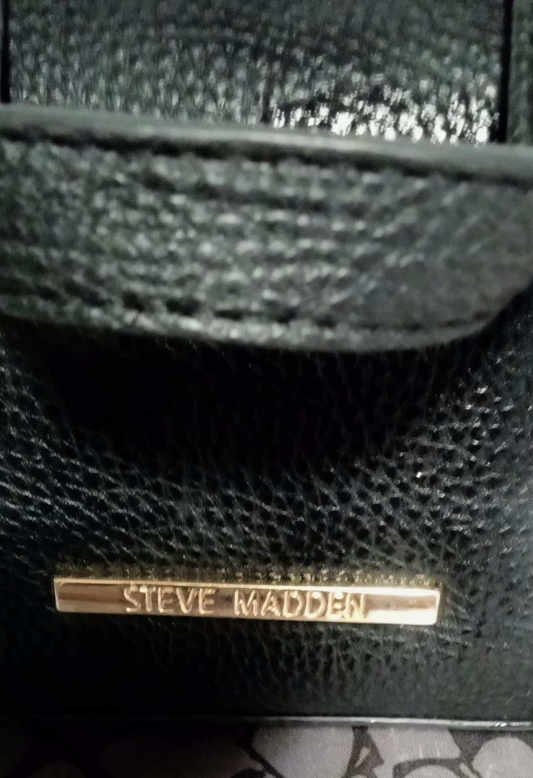 Steve Madden Black Purse With Scarf - Thumbnail 3