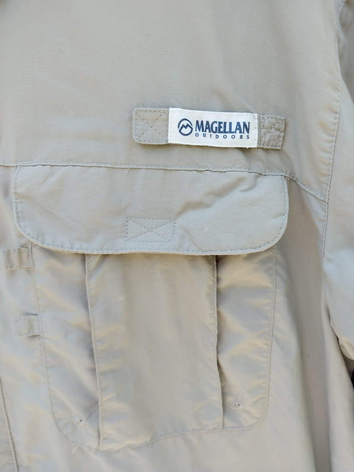 Magellan New Shirt Mens Large Short Sleeve Collared Button Fish Gear Nylon - Thumbnail 3