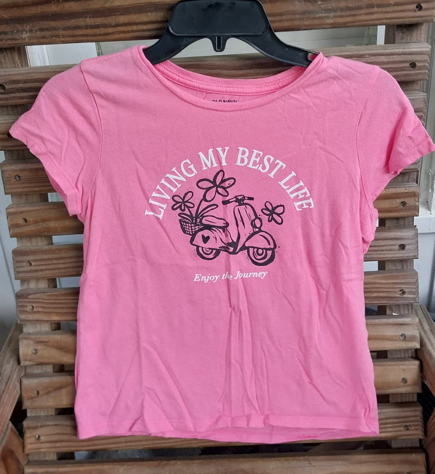 Old Navy. "Living My Best Life", Girls Shirt. Size XL(14-16) - Image 1