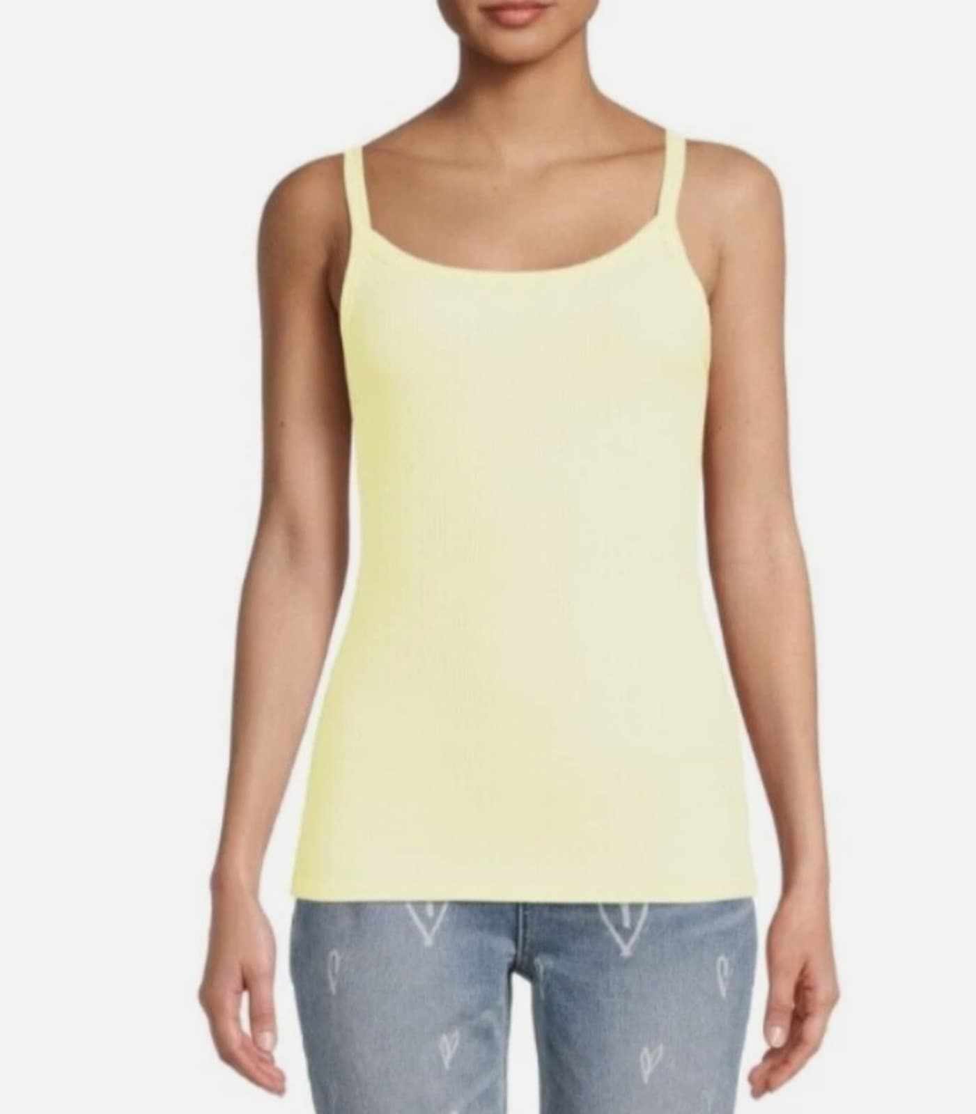 New No Boundaries Junior's Rib Cami Color :Limoncello-size L(11-13) - Image 1
