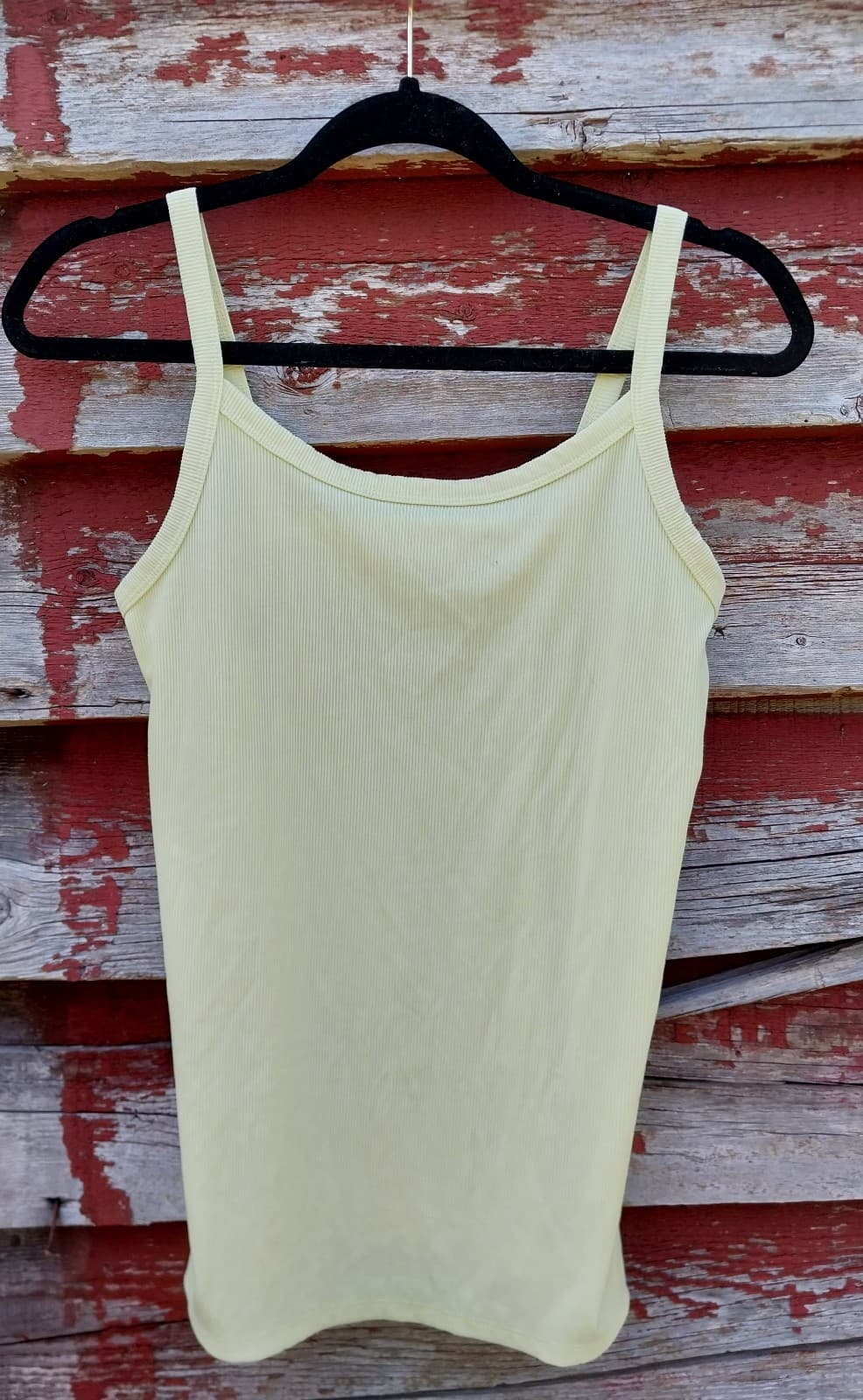 New No Boundaries Junior's Rib Cami Color :Limoncello-size L(11-13) - Thumbnail 2