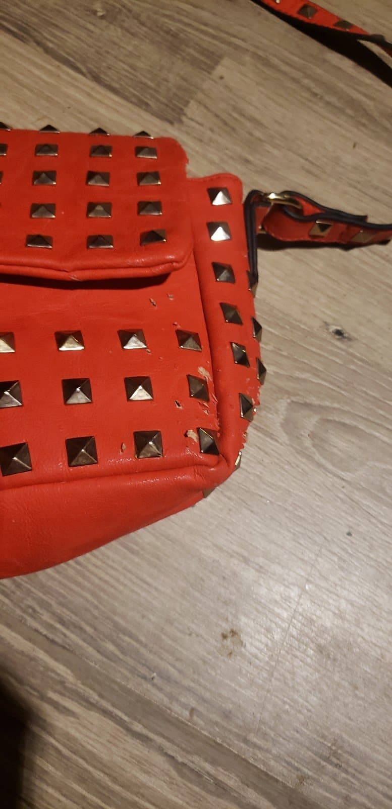 MMS Studded Red Purse - Thumbnail 3
