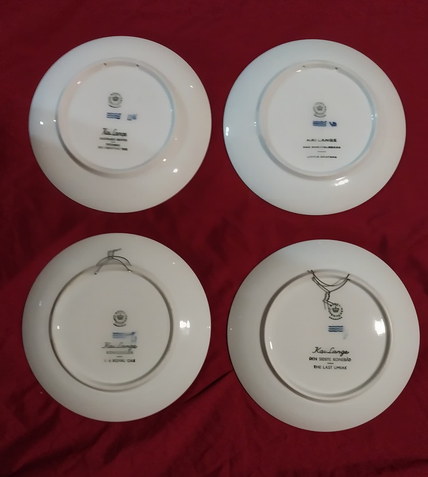 4 Royal Copenhagen Christmas Plates. Years Are 1964, 1965, 1967 & 1968. - Thumbnail 2