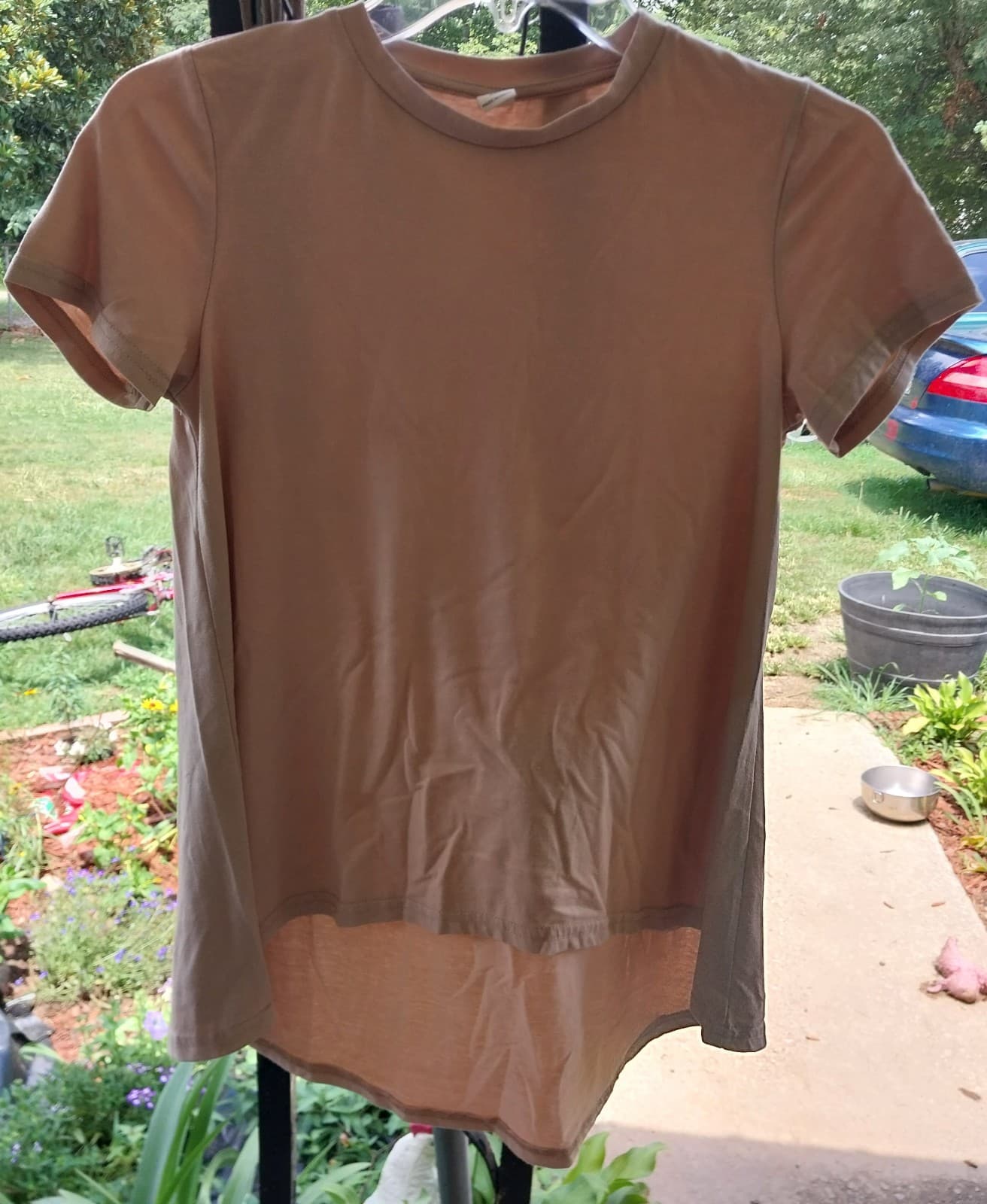 Shein Tan Colored Girls T-Shirt. Size 10Y - Thumbnail 4