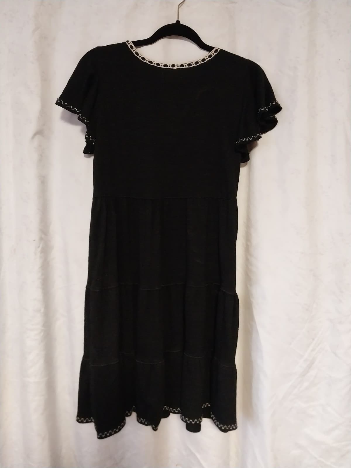 Max Studio Rayon Blend Stretchy Ruffle Sleeve Mini Dress - Thumbnail 2