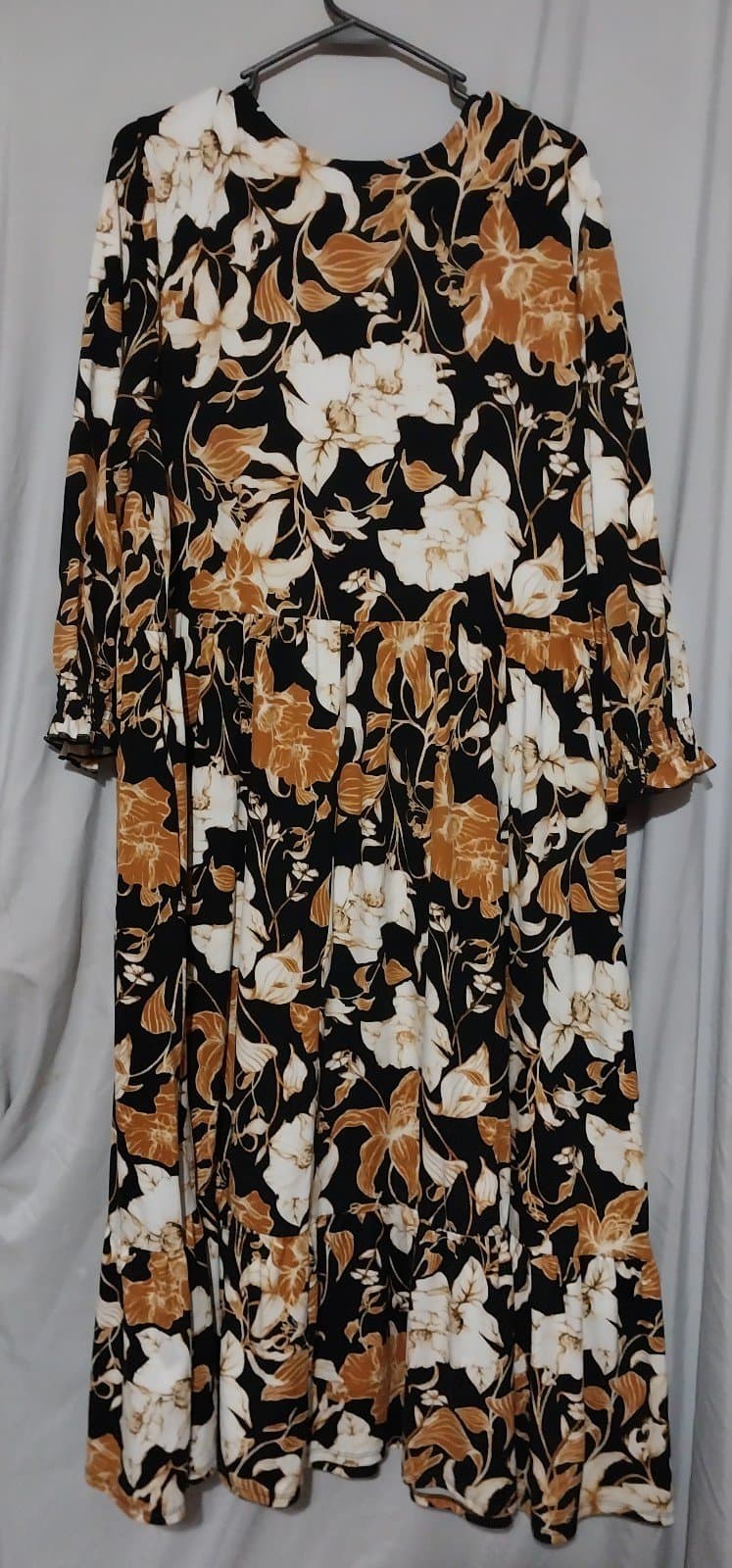 C Est. 1946 Womens Dress Long Maxi Magnolia Print Short Sleeve Plus 18/20 - Thumbnail 2