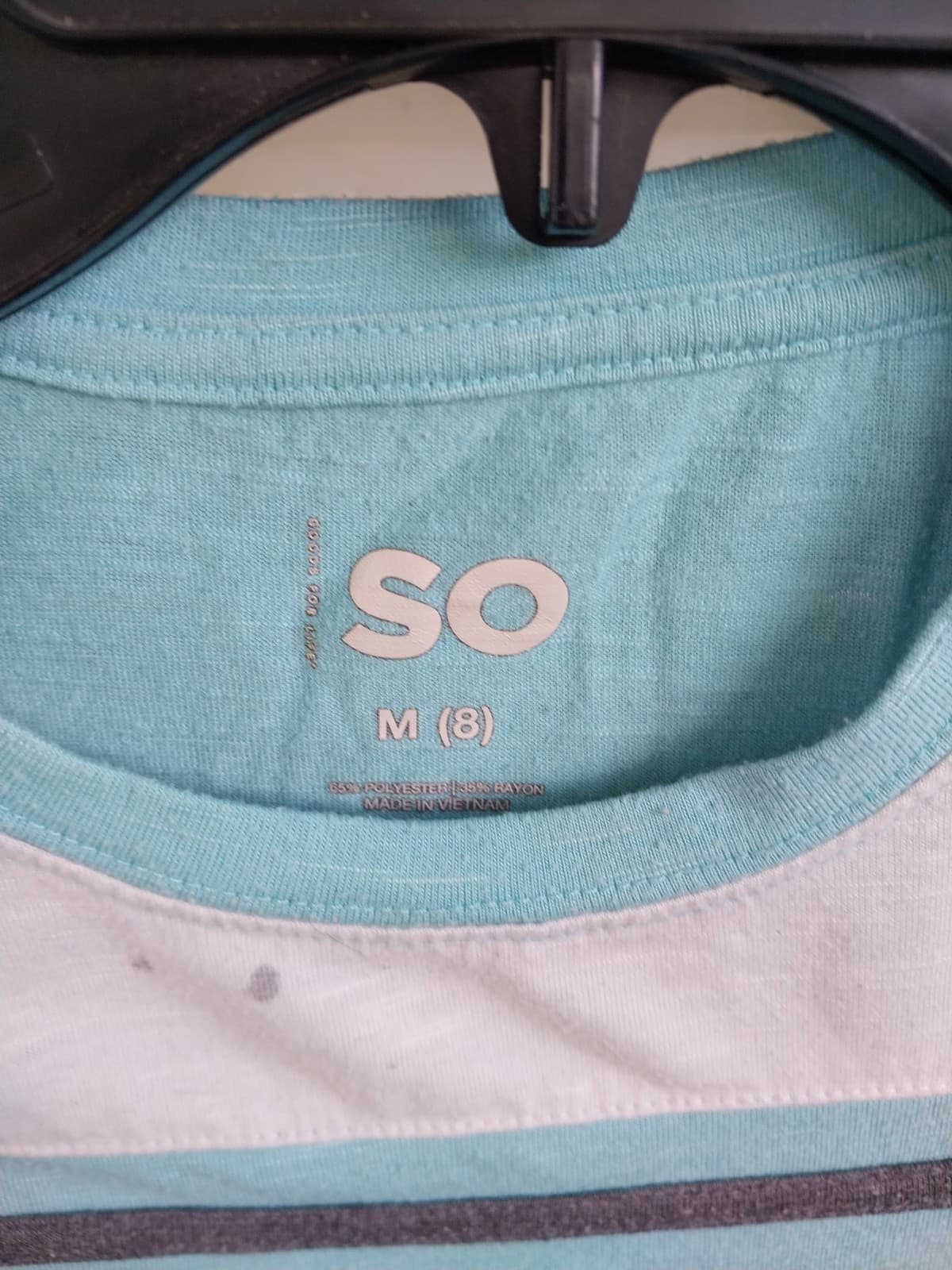 SO® Colorblock (Blue) Varsity Tee Dress. Size 8 - Thumbnail 2