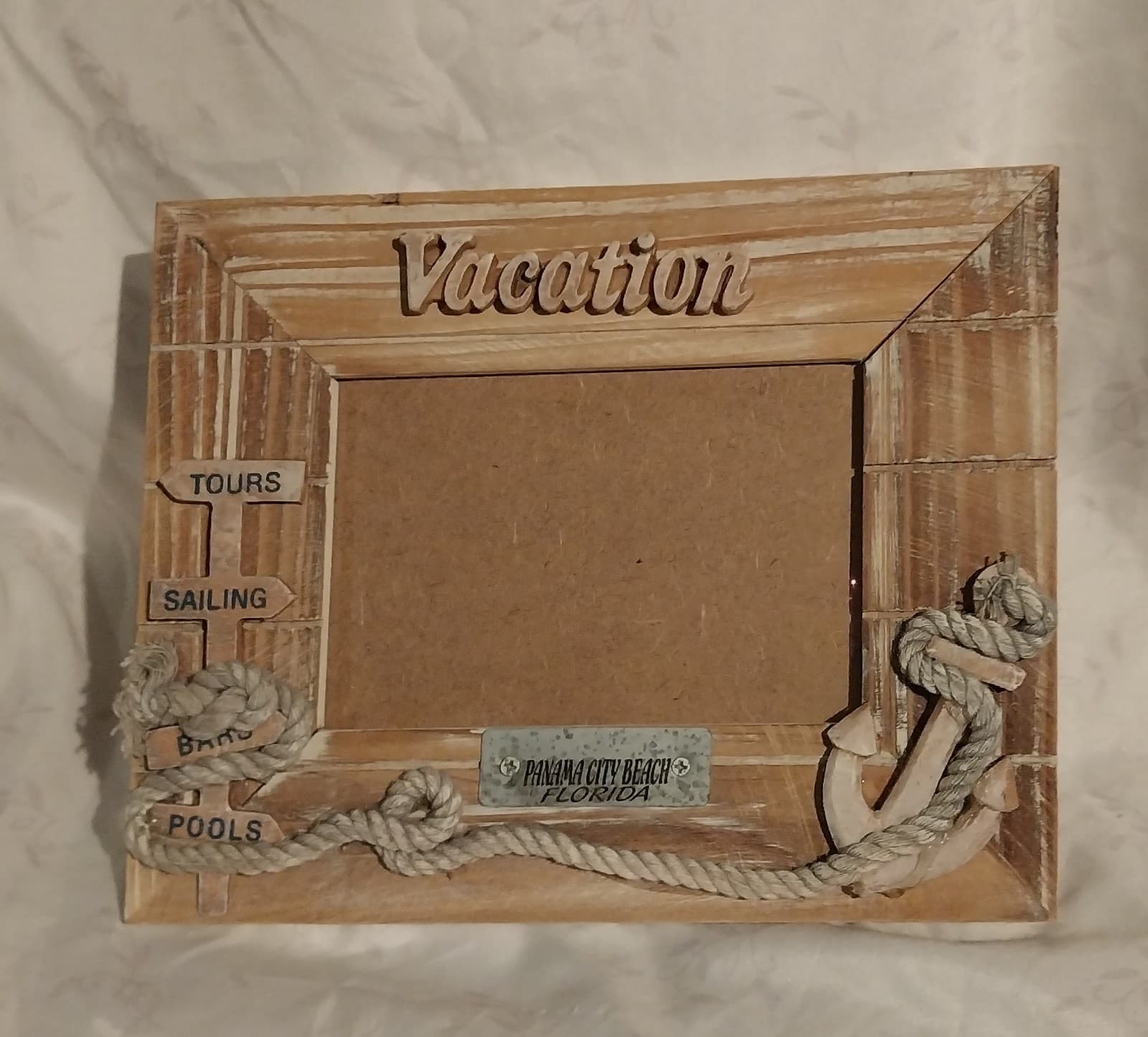 Panama City Beach, Florida Vacation photo frame. Never Used. Size 8"L x 9.5"W - Image 1