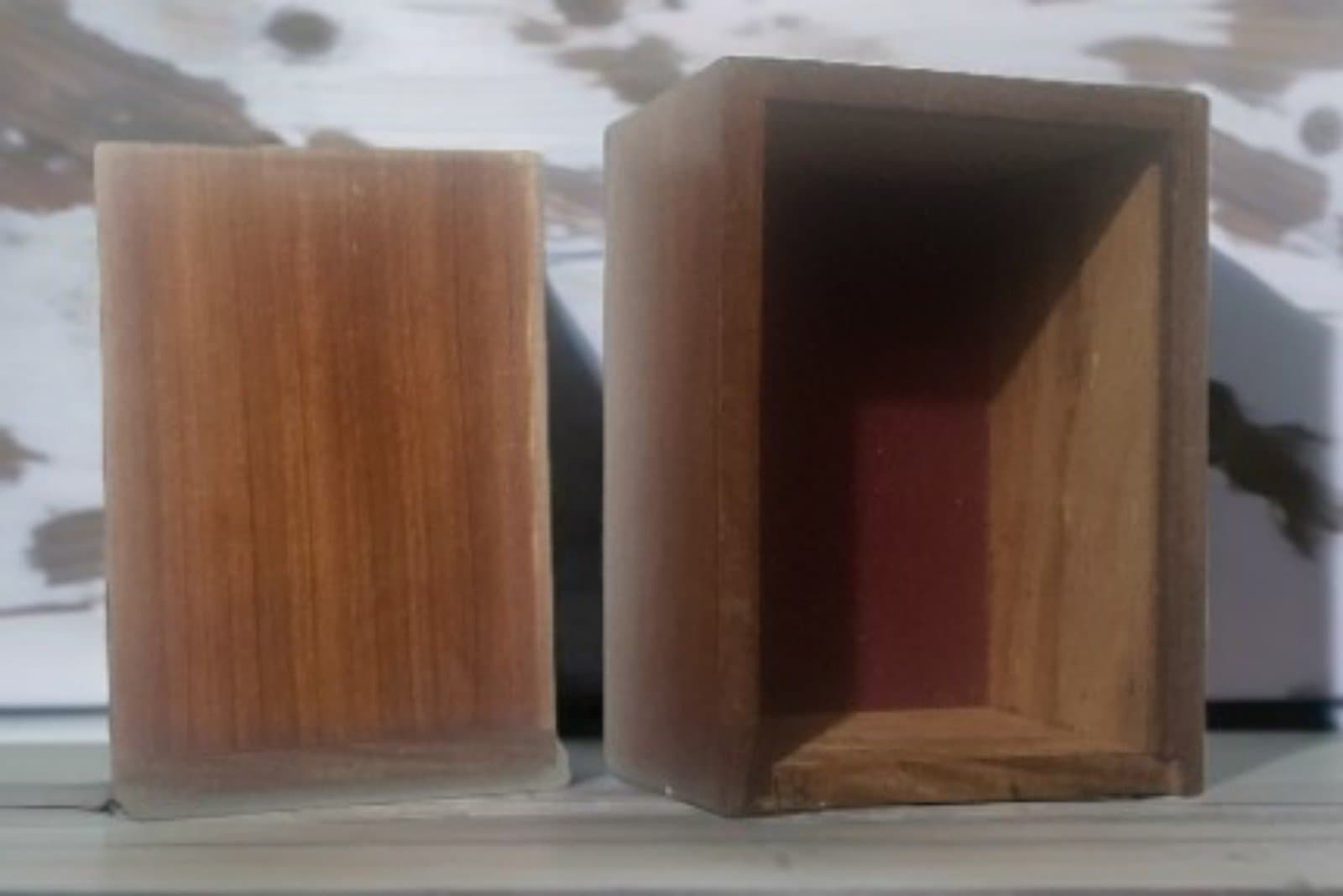 Vintage Intricate Hand Carved Wood Wooden Box Keepsake Trinket Box - Thumbnail 5