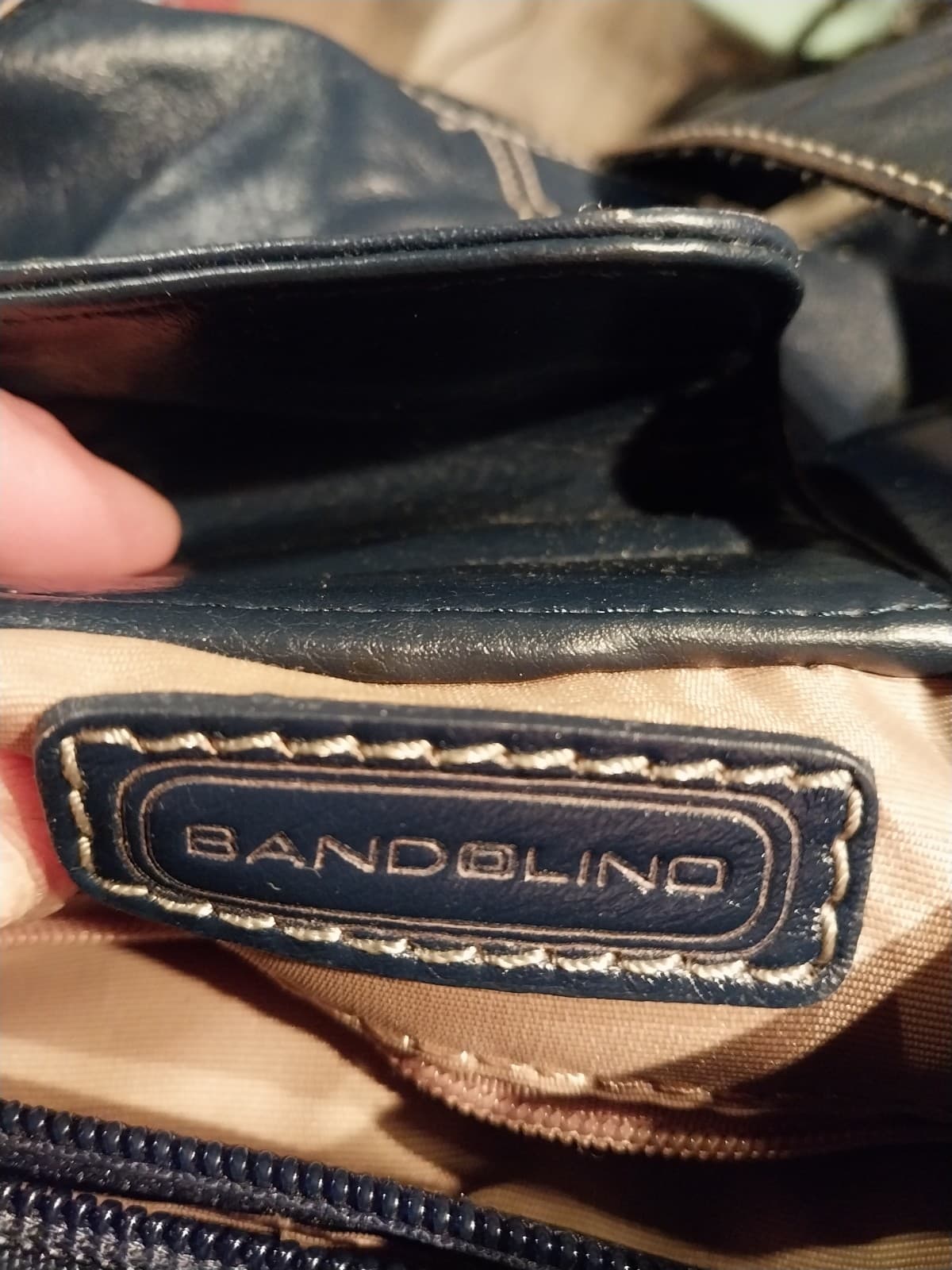 Vintage Bandolino Navy Blue Purse - Thumbnail 3