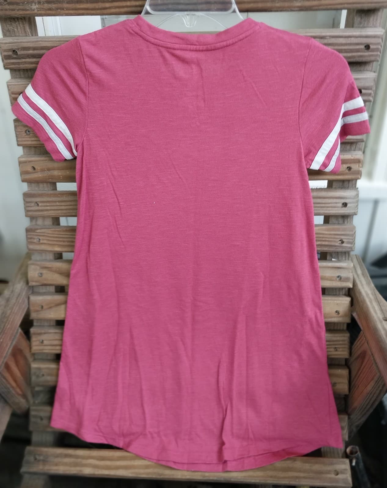 SO® Colorblock (Red) Varsity Tee Dress. Size 8 - Thumbnail 3