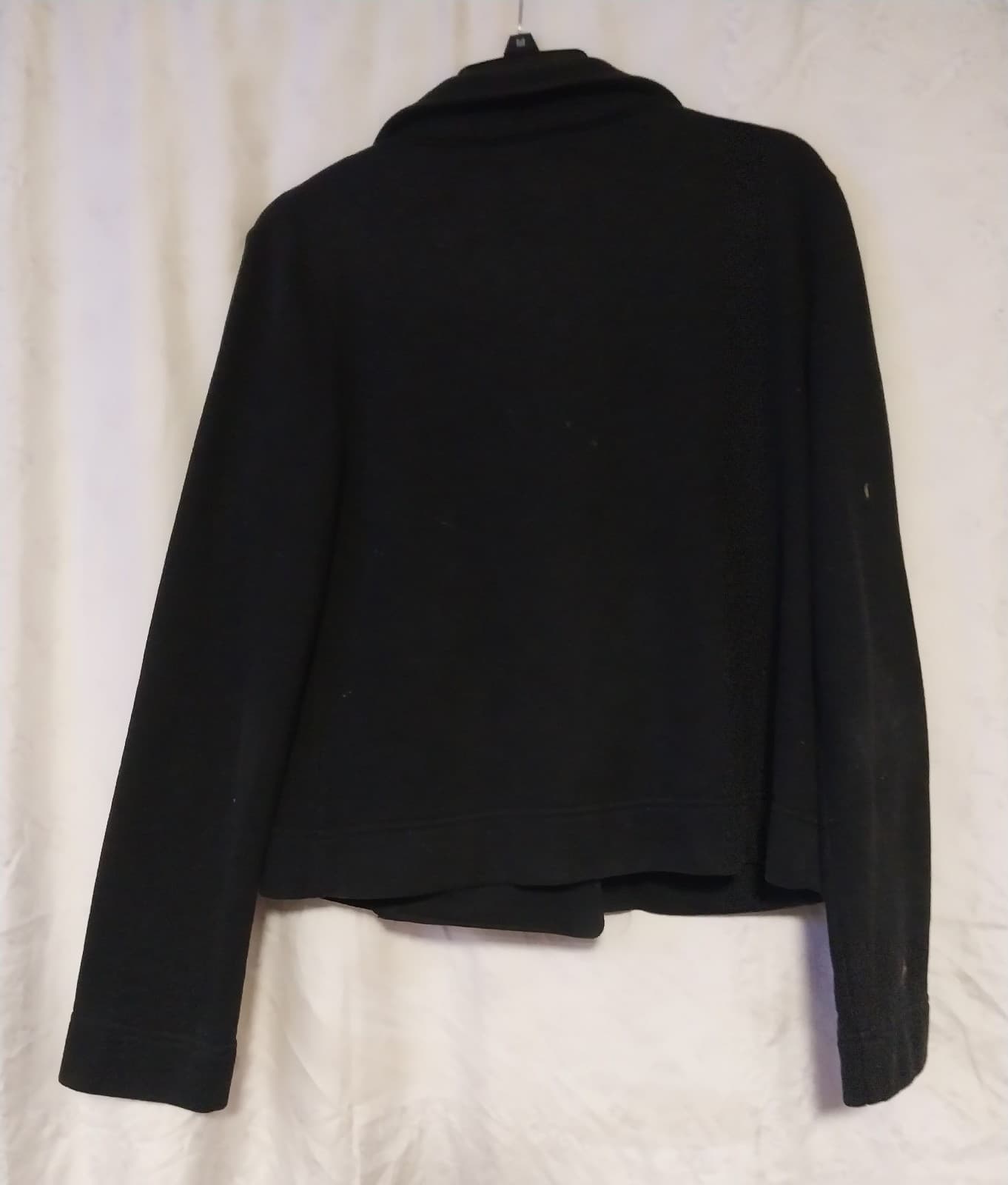 Old Navy Coat Womens Large Moto Jacket Soft Knit Zip Up Gray Pockets - Thumbnail 3