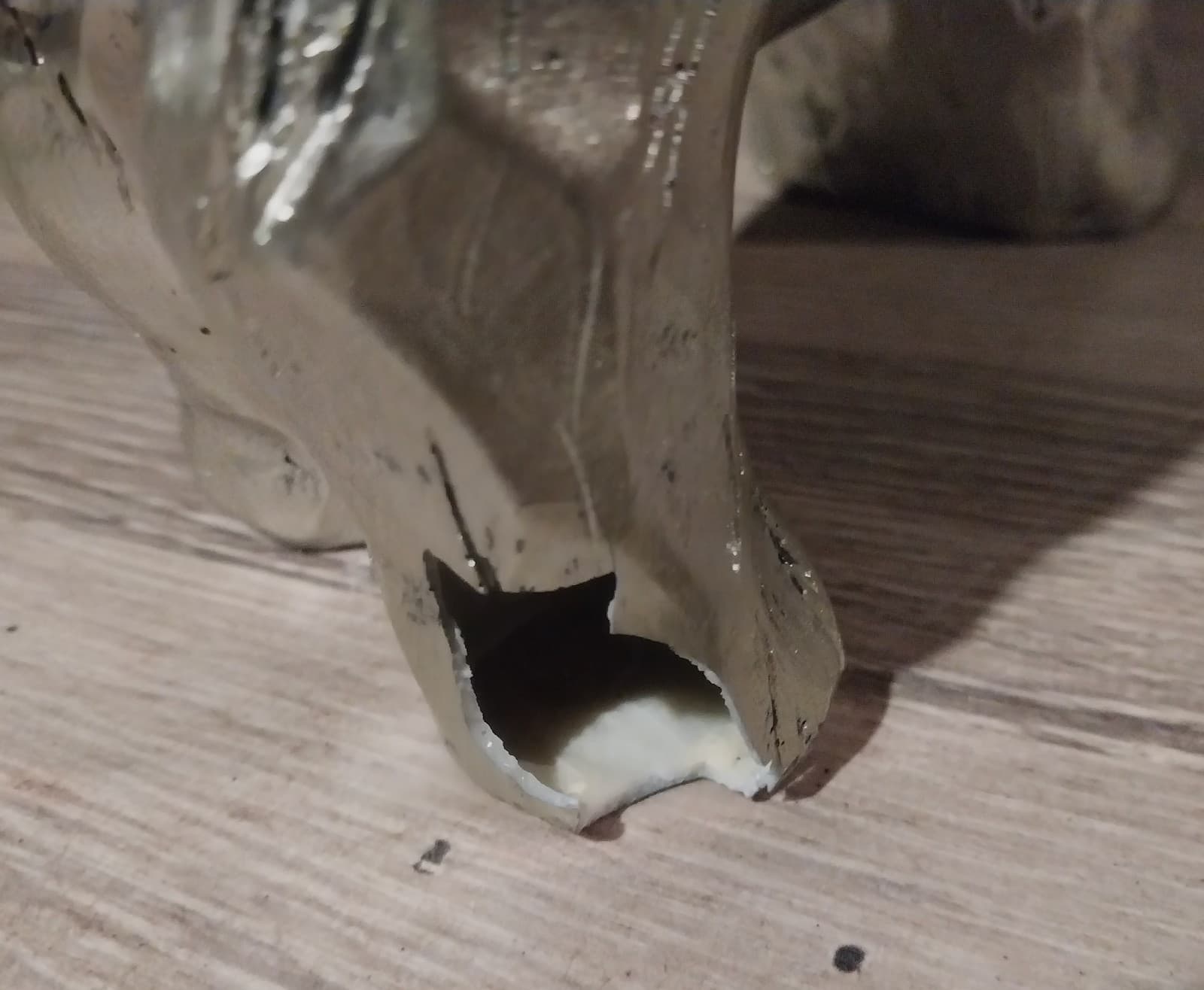 2 Decorative Silver Elephant Figurines. Metallic Elephants Statue - Thumbnail 10