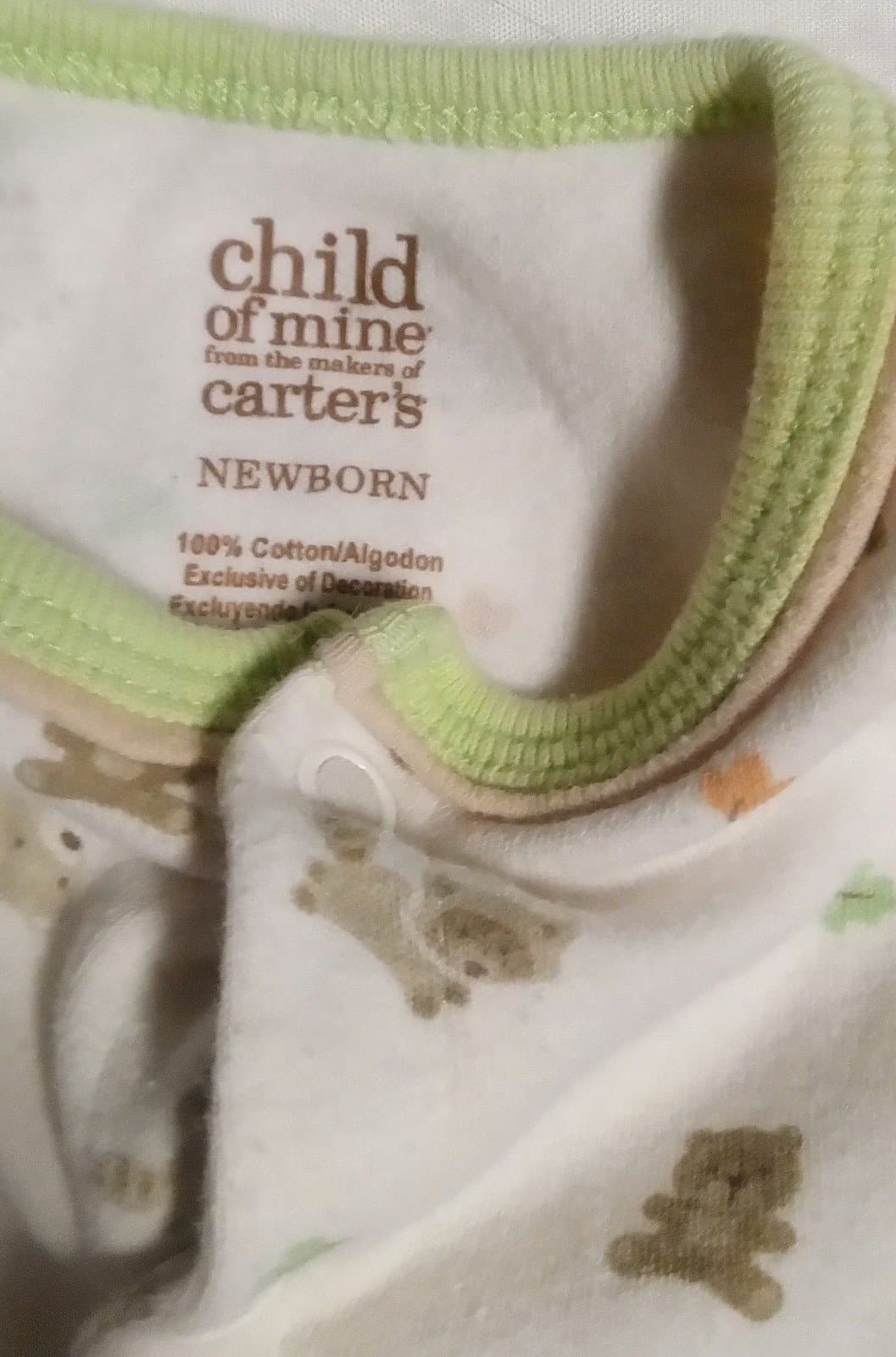 Child of mine by Carter's. Teddy bear design Newborn - Thumbnail 2