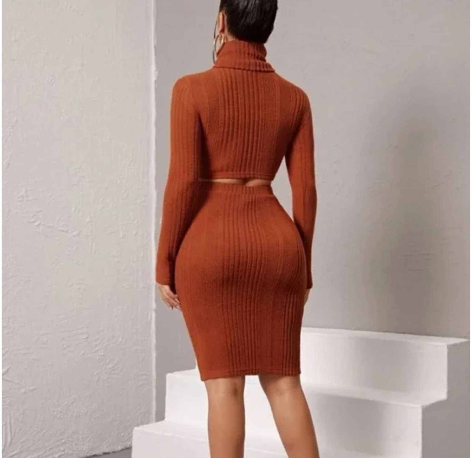 Shein Burnt orange matching set - Thumbnail 2