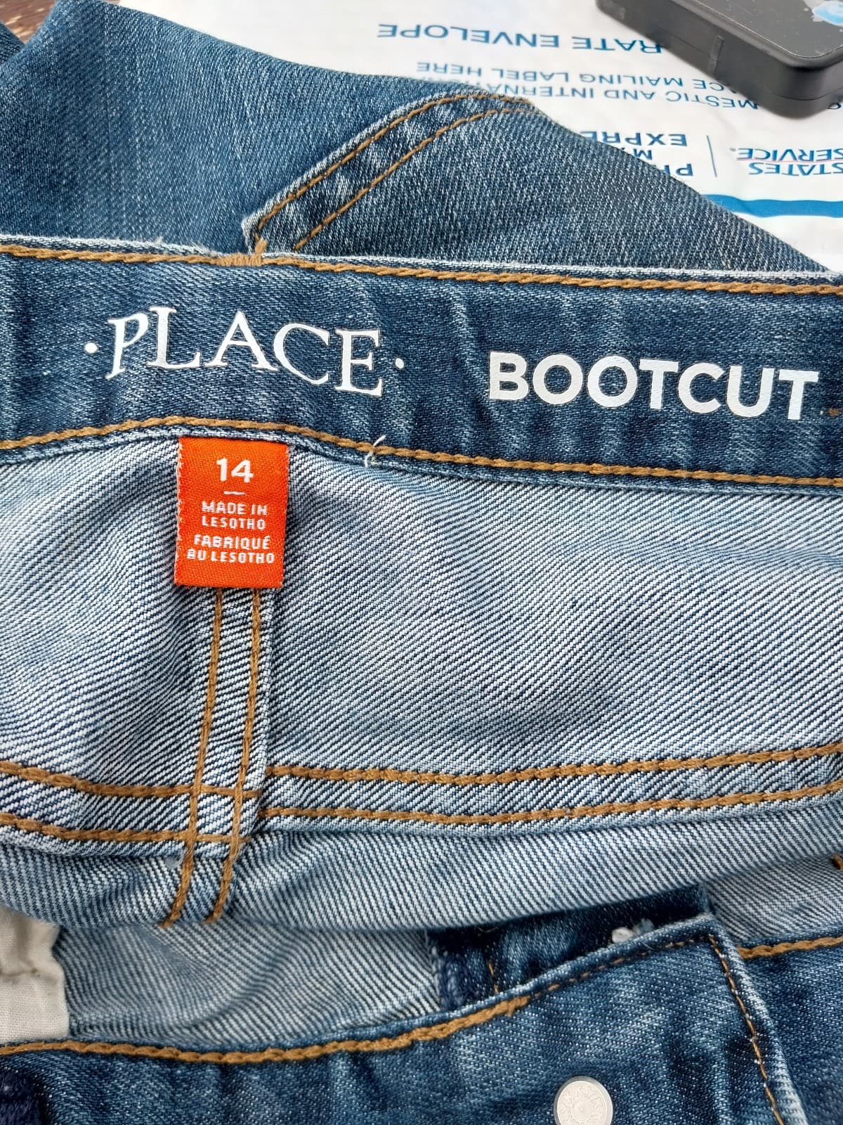 Place Jeans Girl's Juniors Size 14 Blue Bootcut Leg Denim - Thumbnail 3