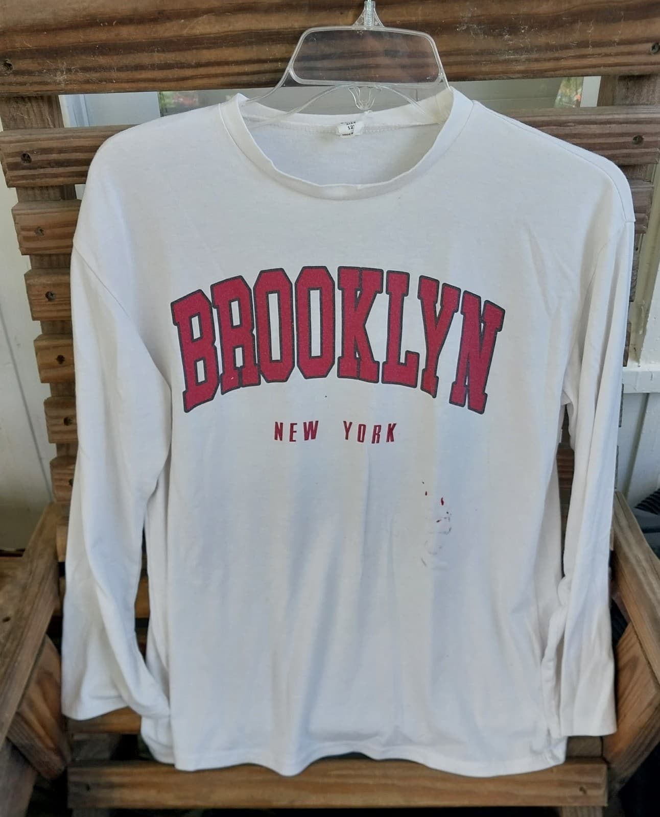 Shein. "Brooklyn, New York" T-Shirt. Size 12Y - Image 1