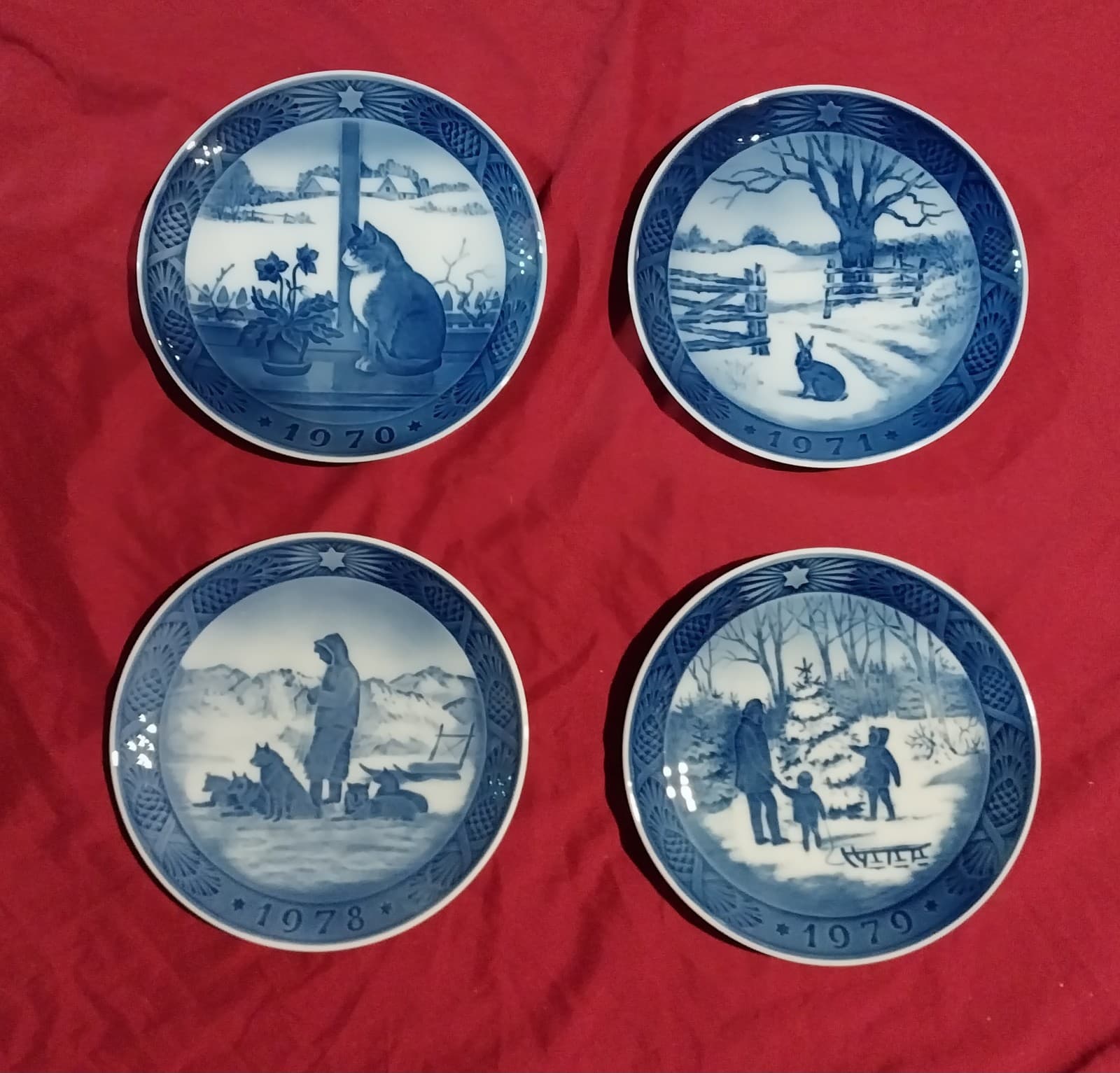 4 Royal Copenhagen Christmas Plates. Years Are 1970, 1971, 1978 & 1979. - Image 1