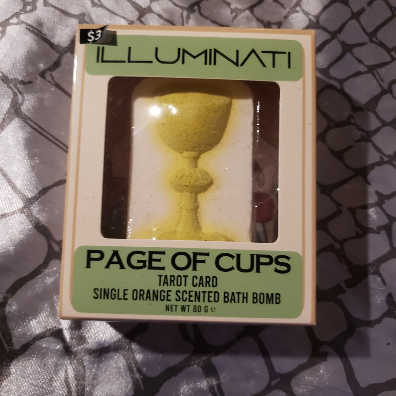 Page of Cups Tarot Card Scented Orange Scented Bath Bomb by Illuminati Cosmetics - Image 1