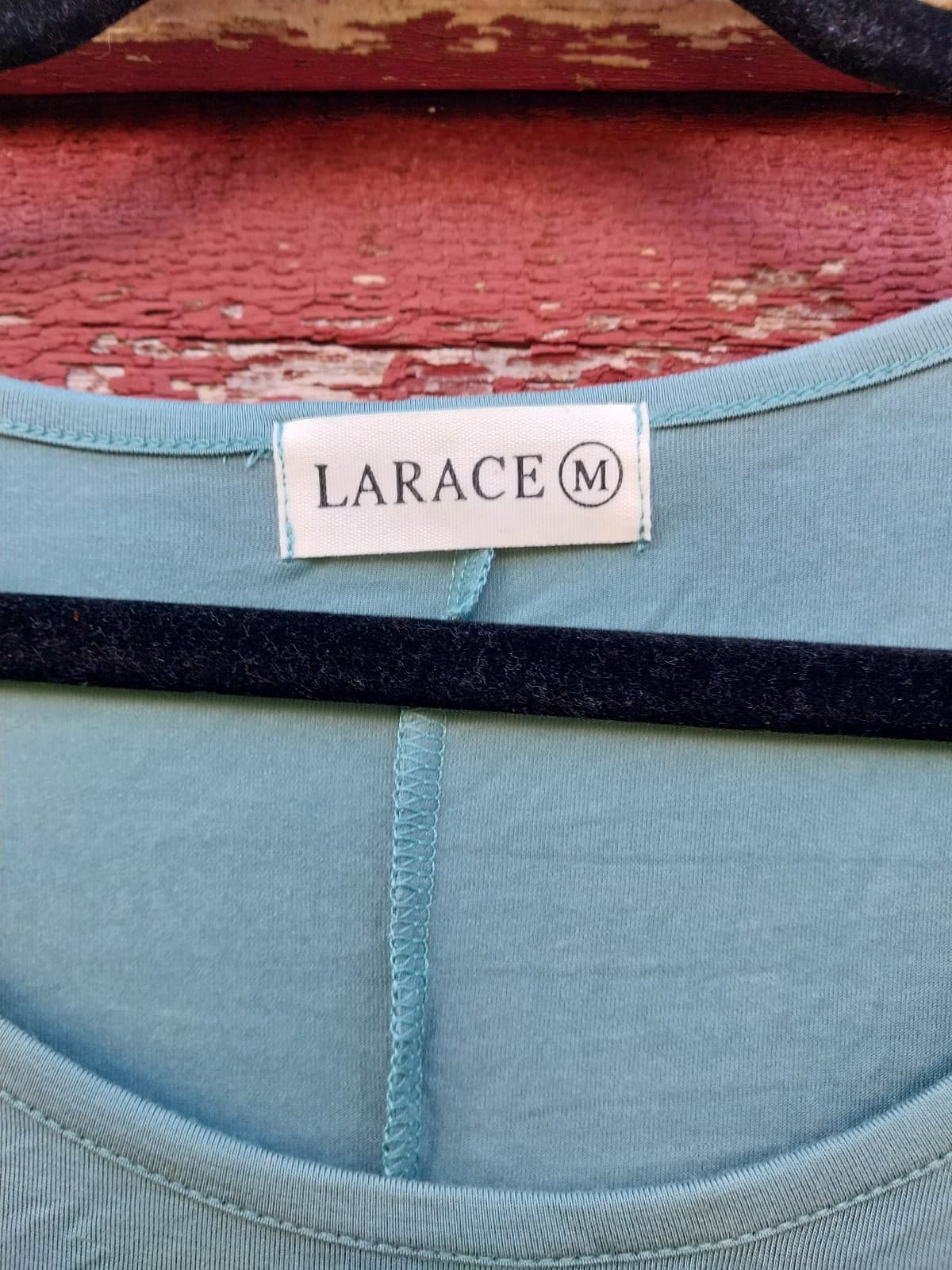 LARACE Plus Size Grayish Green Top Long Sleeve Shirt.Swing Flowy Loose Fit. - Thumbnail 4