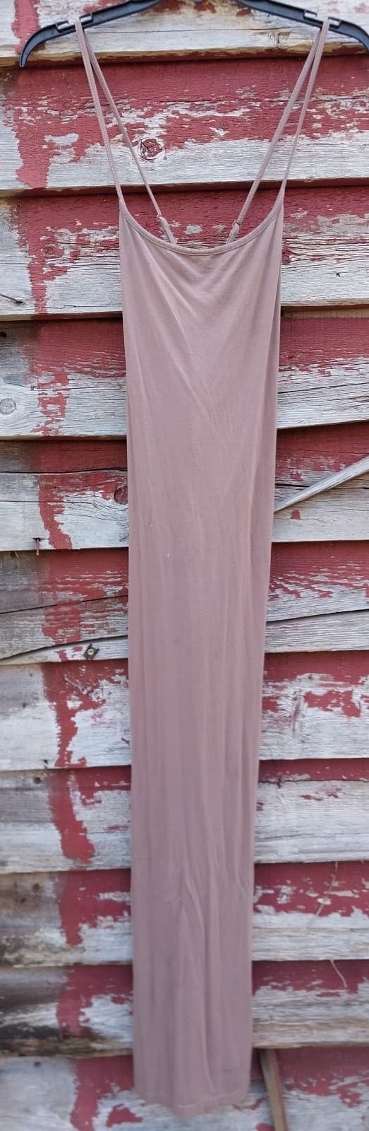 SHEIN Women's Criss Cross Backless Neutral Pink Bodycon Dress Size Large - Thumbnail 3