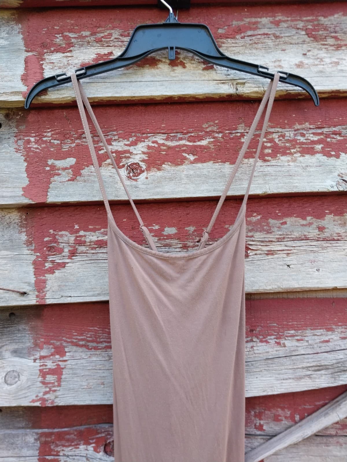 SHEIN Women's Criss Cross Backless Neutral Pink Bodycon Dress Size Large - Thumbnail 4