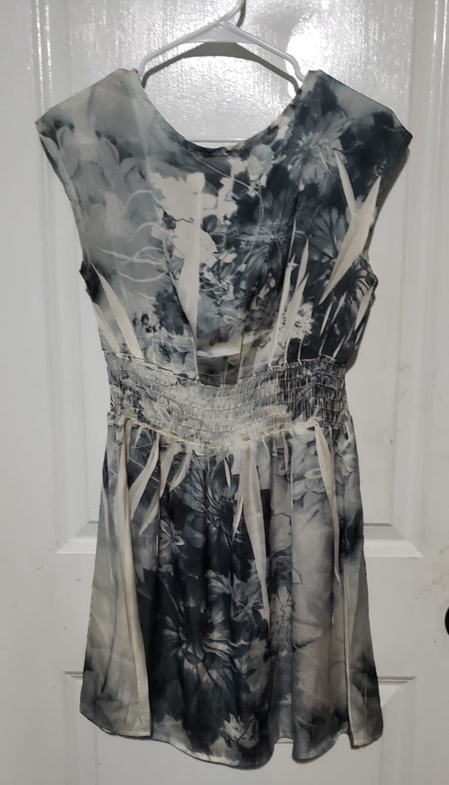 Papaya Juniors Size Small Blue Ivory Floral Sleeveless - Thumbnail 3