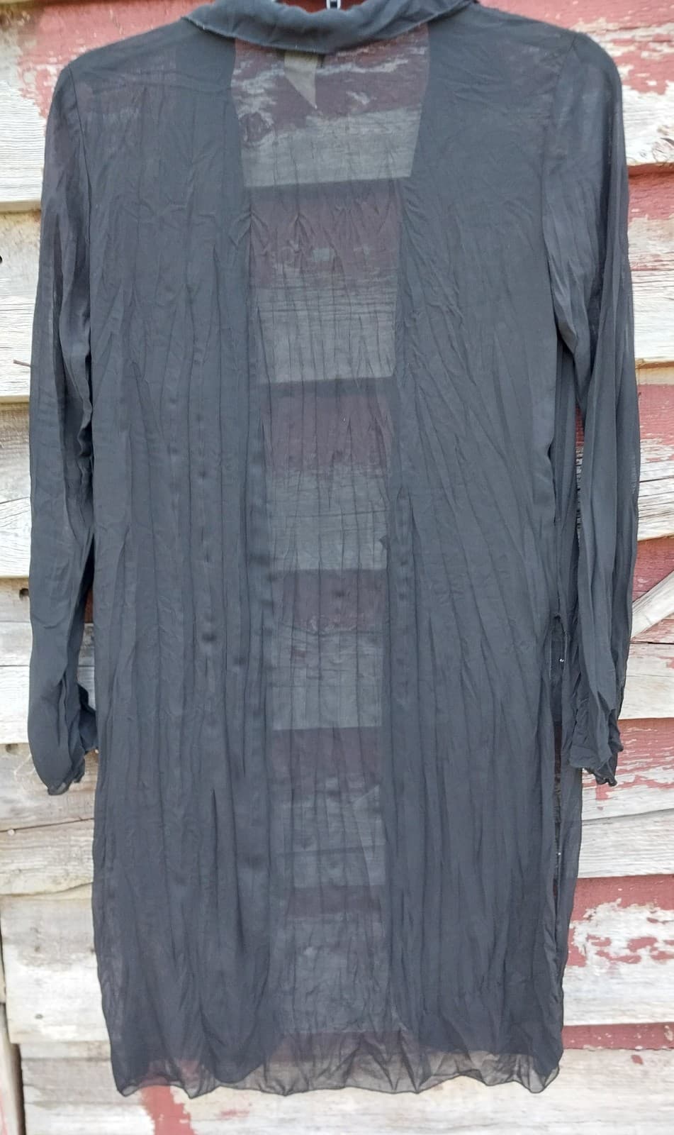 Topia Sheer Black Blouse. Size Medium - Thumbnail 4