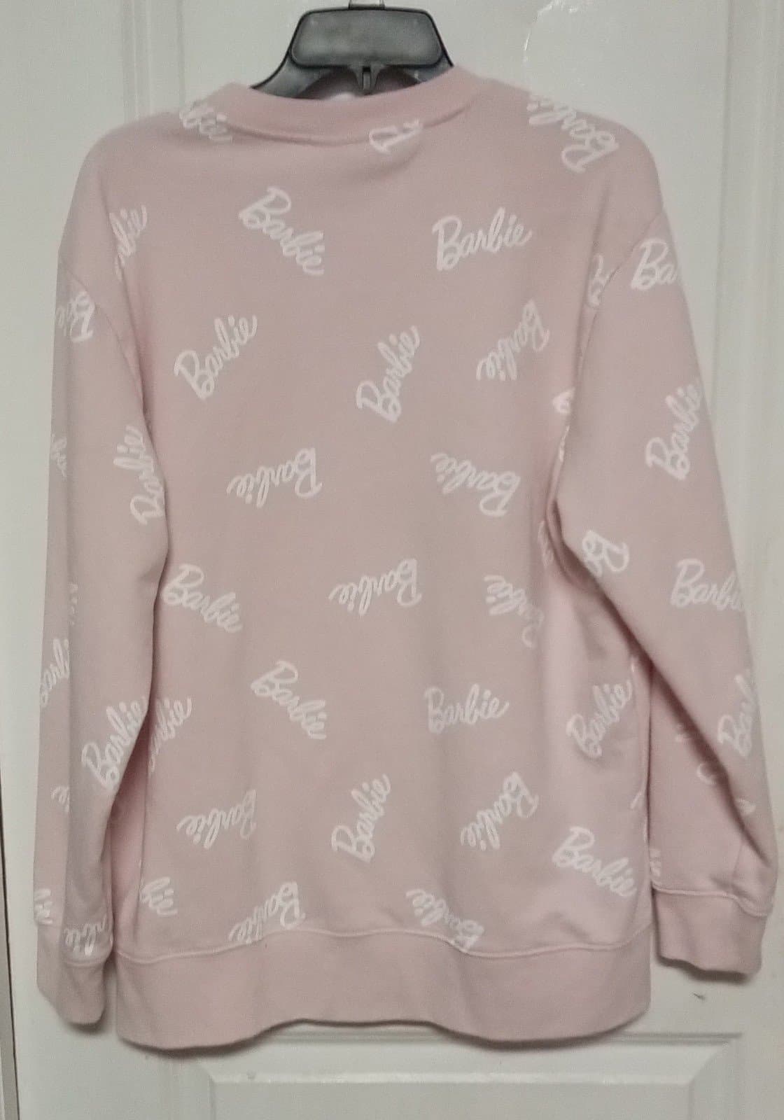 Barbie Pink Logo Women's Sweatshirt. Size Medium - Image 1