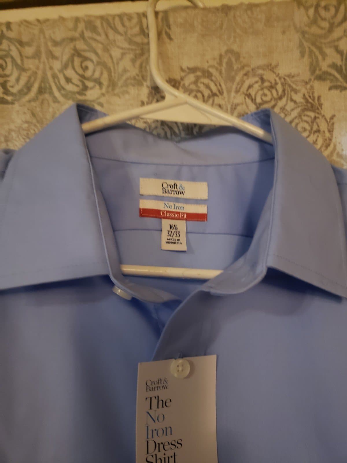 Croft & Barrow Men's Long Sleeve No Iron Dress Shirt 16-16 1/2 36/37 - Thumbnail 2