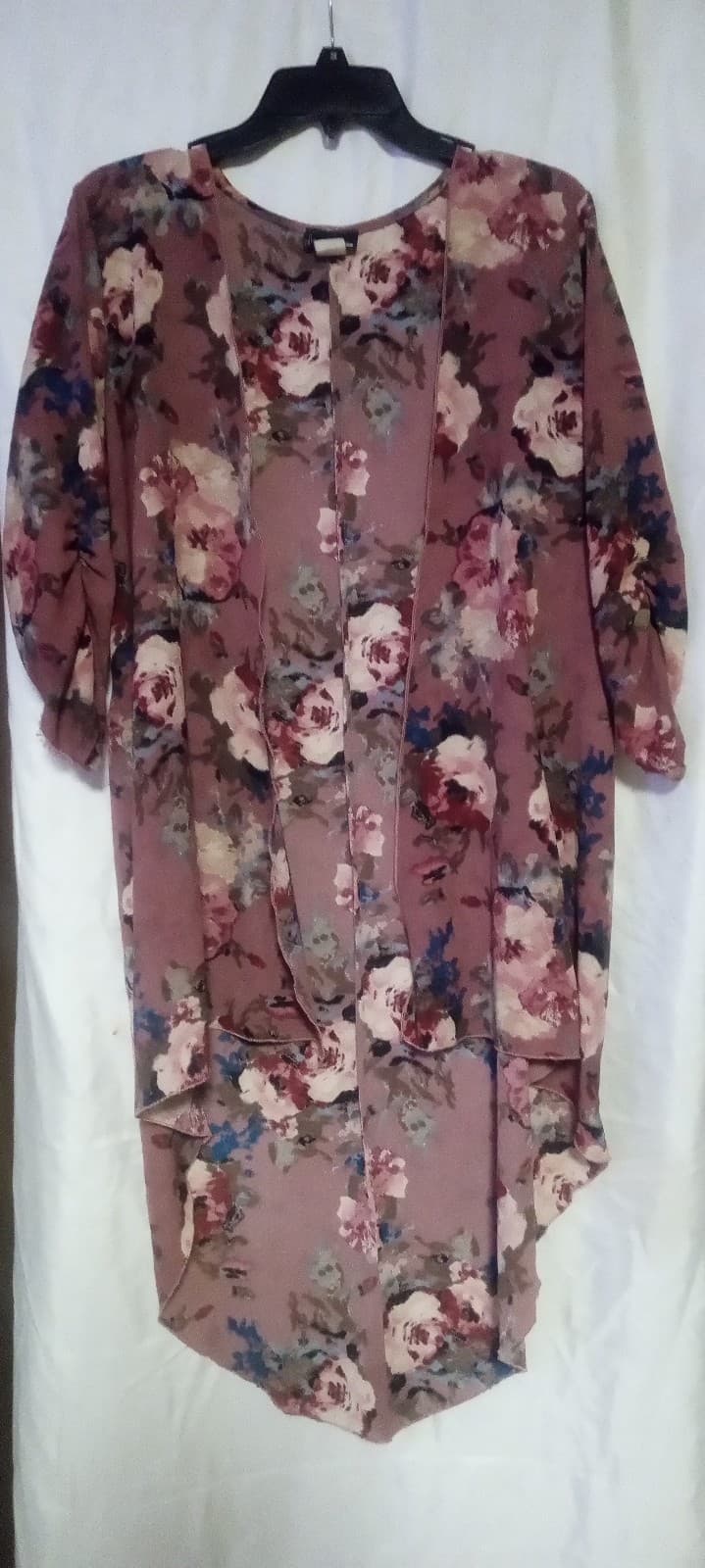 My Invasion Hi-Lo Design Floral Duster - Image 1